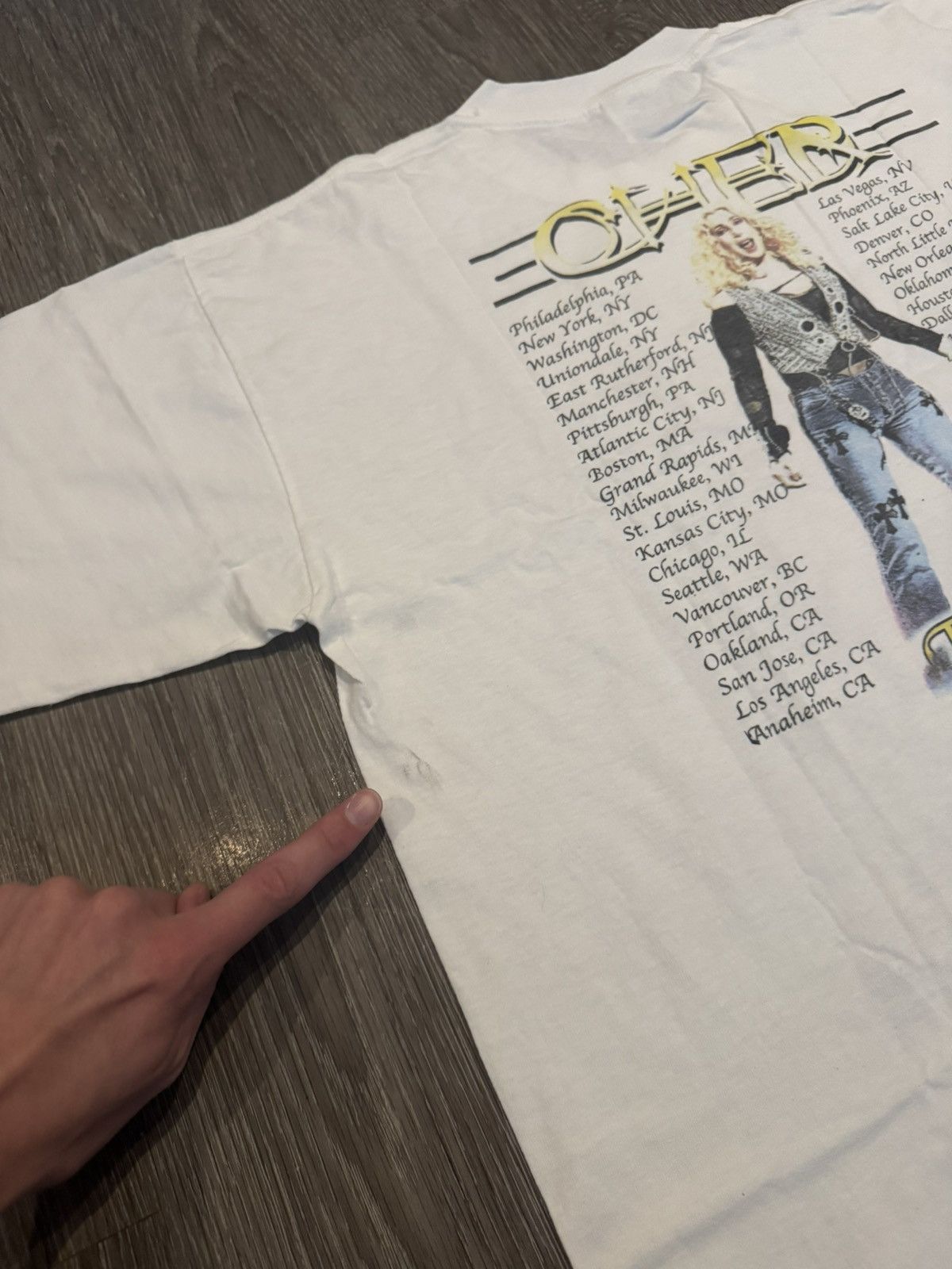 Vintage Cher Chrome Hearts Jeans 2002 Tour Tee XL Size US XL / EU 56 / 4 - 8 Thumbnail
