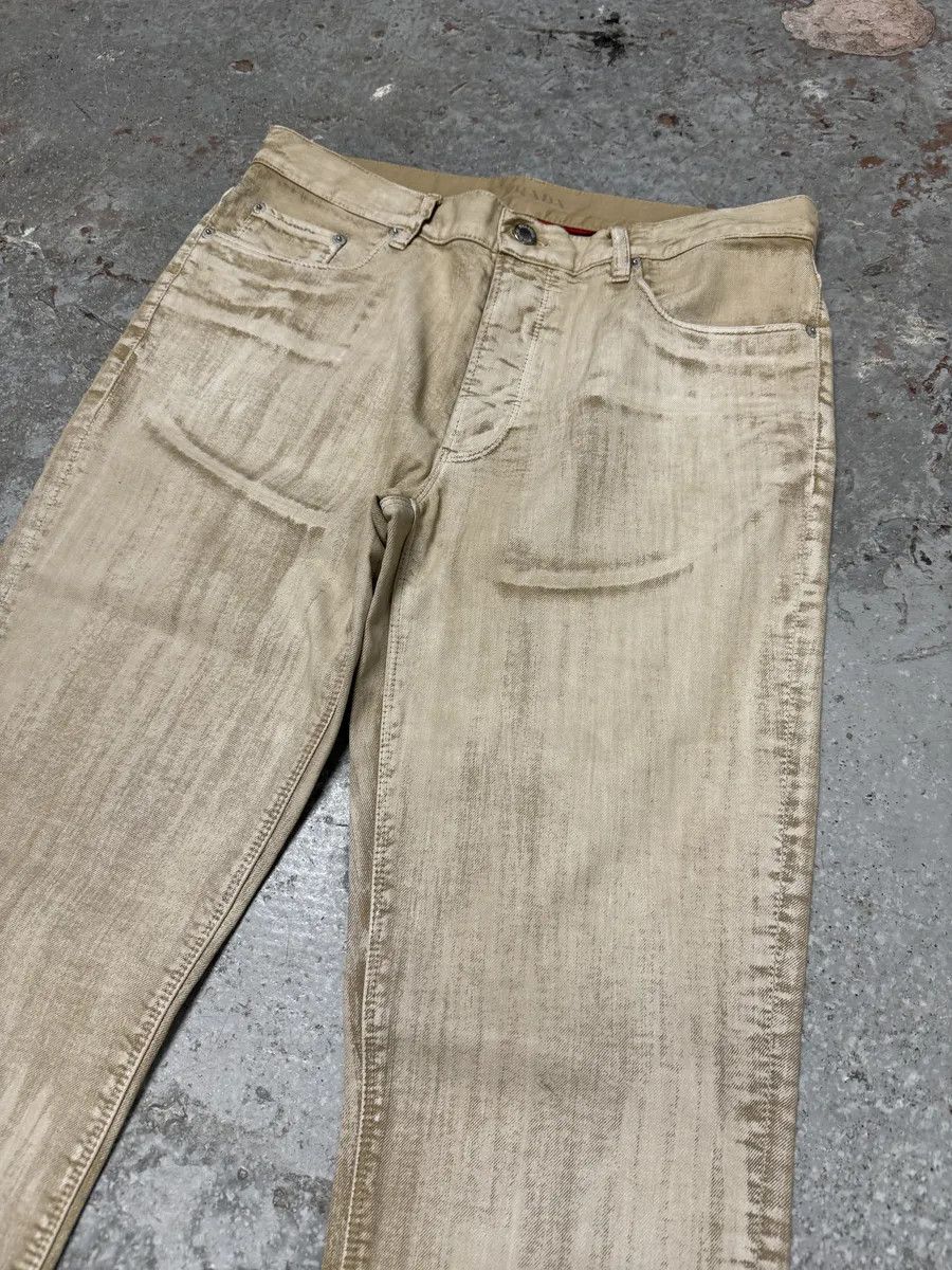 Prada SS2007 Prada Creamy Painted Effect Denim Pants Size US 31 - 6 Thumbnail
