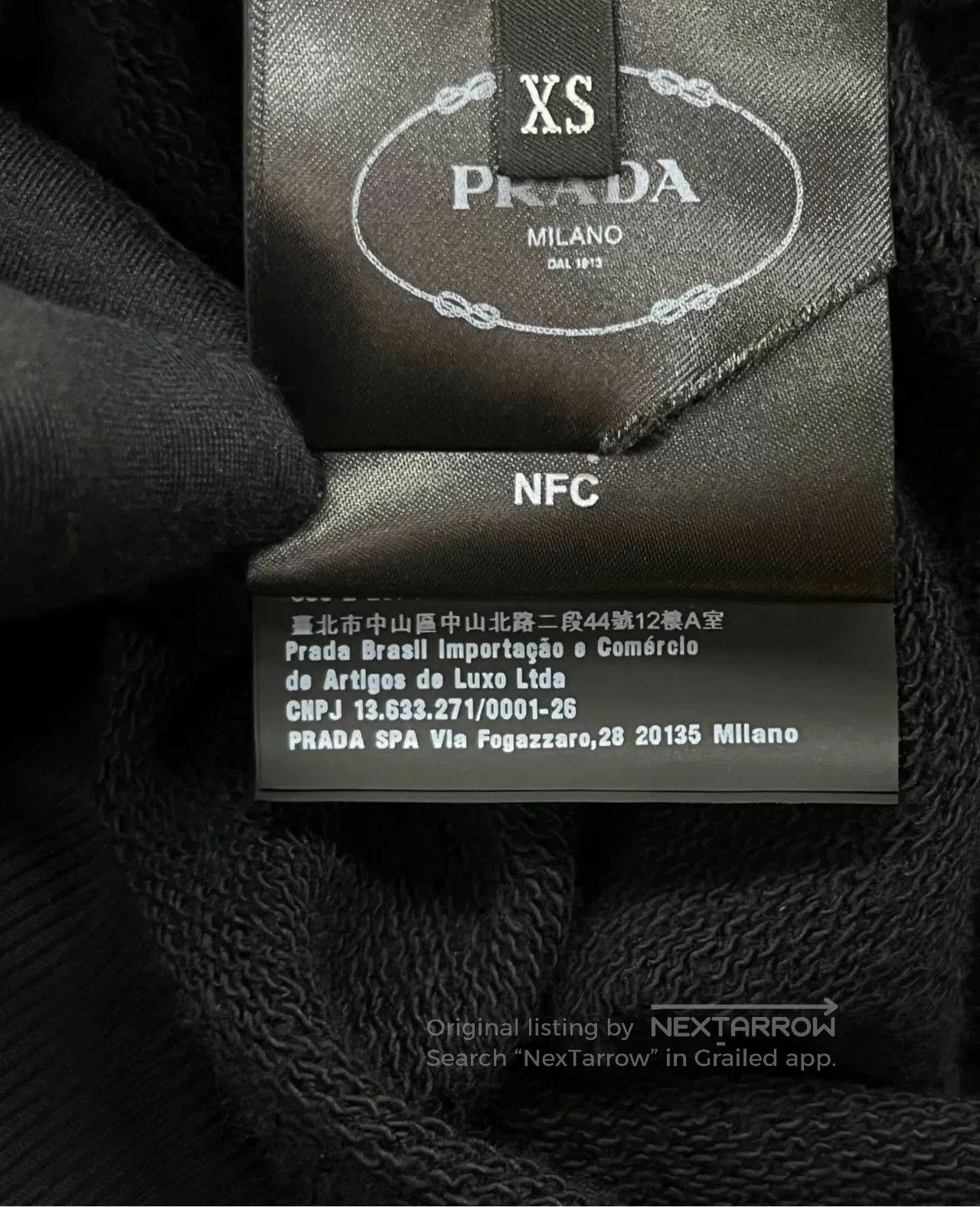 Prada Prada SS23 Black Lambskin Silk Logo Hooded Jacket. Size US XS / EU 42 / 0 - 3 Thumbnail