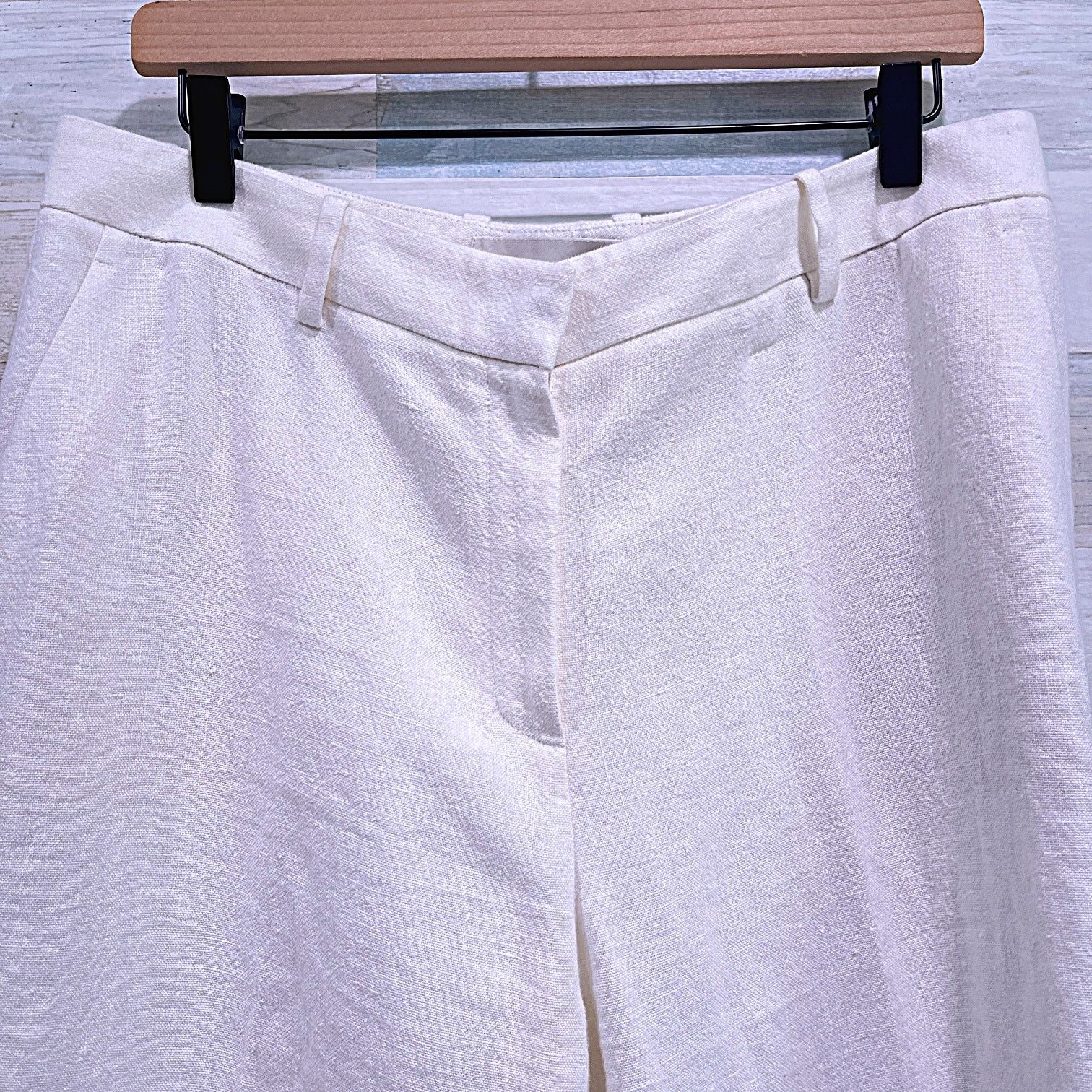 Lafayette 148 LAFAYETTE 148 100% Linen Gates Pants Ivory Womens US 12 Size 34" / US 12 / IT 48 - 2 Thumbnail