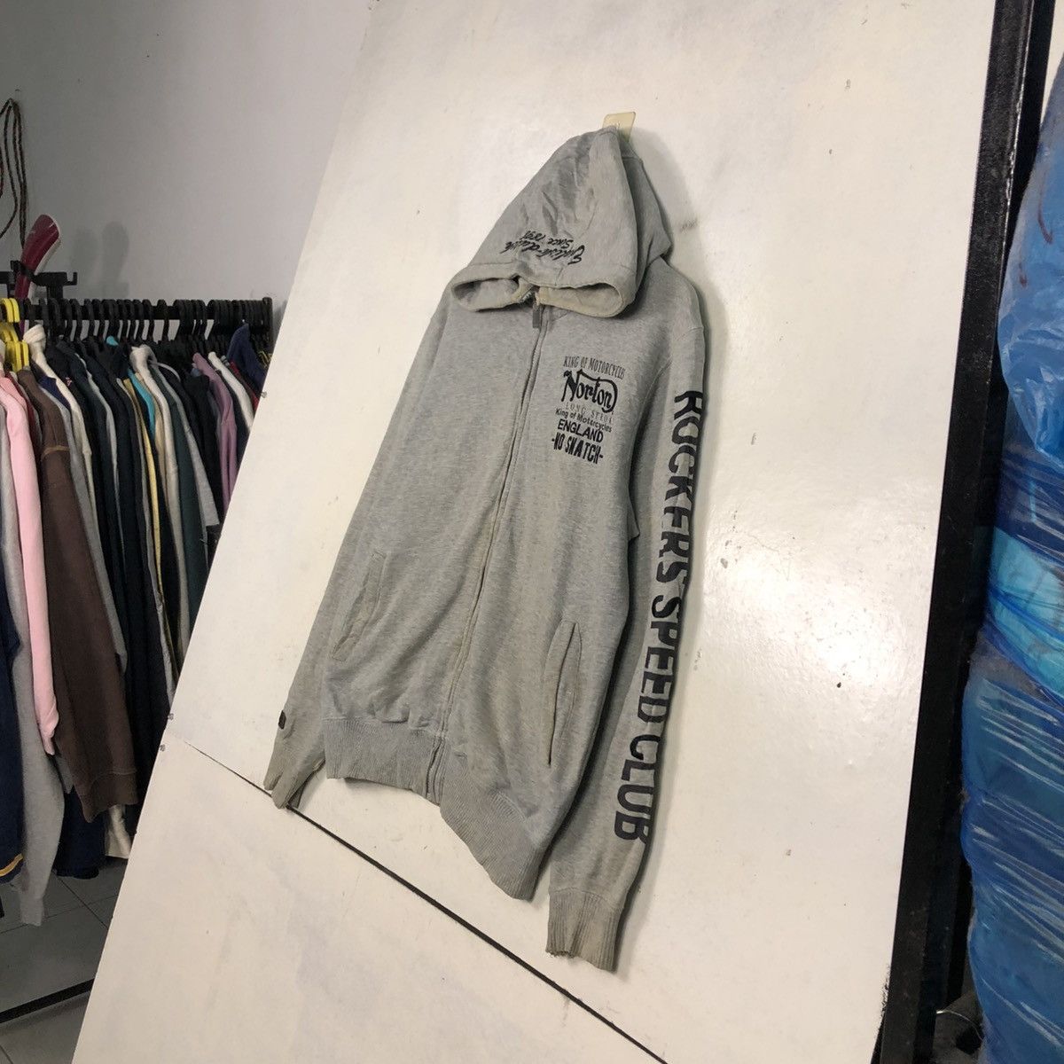 Norton 📌Punk Design Zipper Hoodie Jacket Norton Over Print Design Size US M / EU 48-50 / 2 - 4 Thumbnail