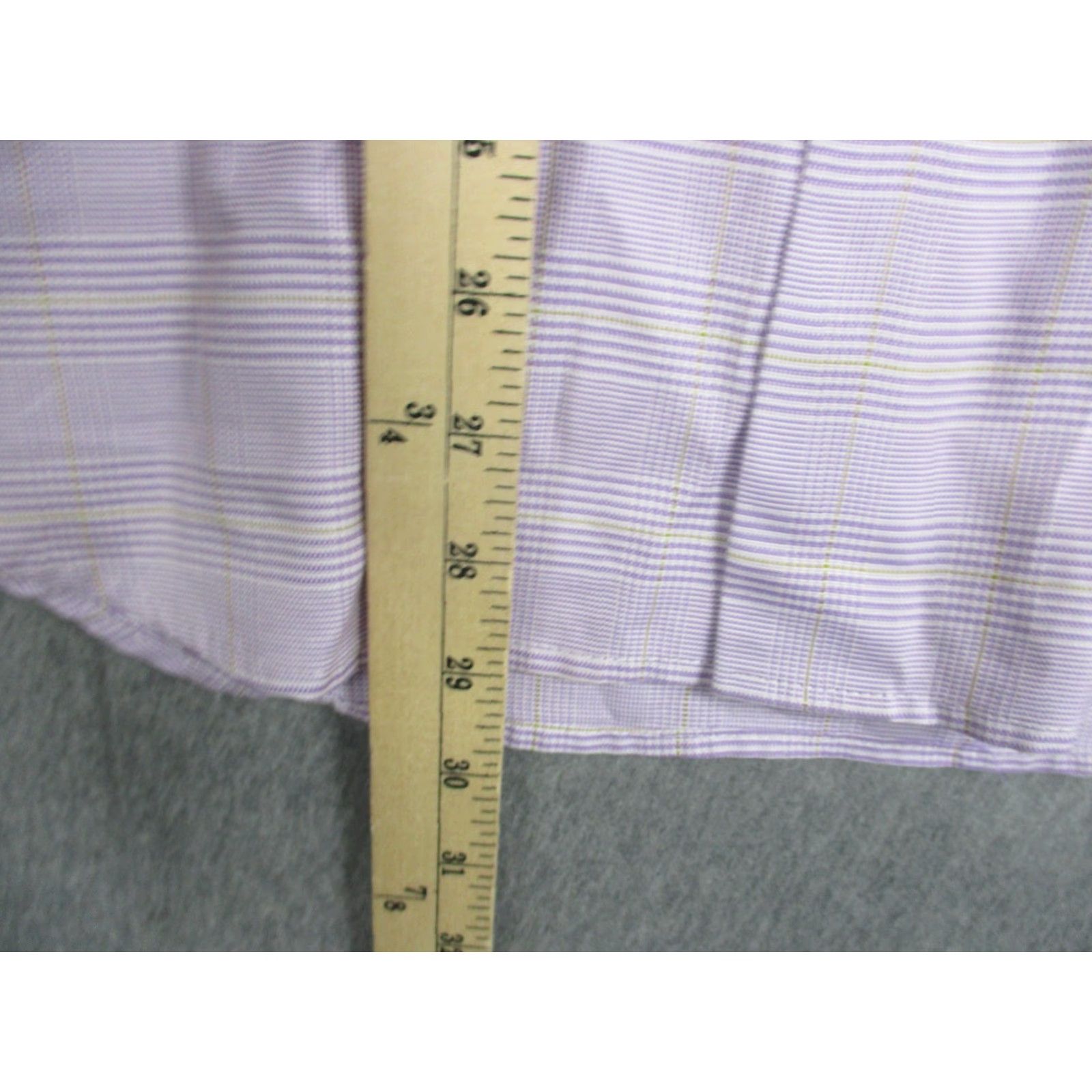 Joseph IGN Joseph Shirt Mens 16.5 42 Purple Plaid Button Down Long Sleeve Dress Formal Shirt Mens Size 48R - 4 Thumbnail