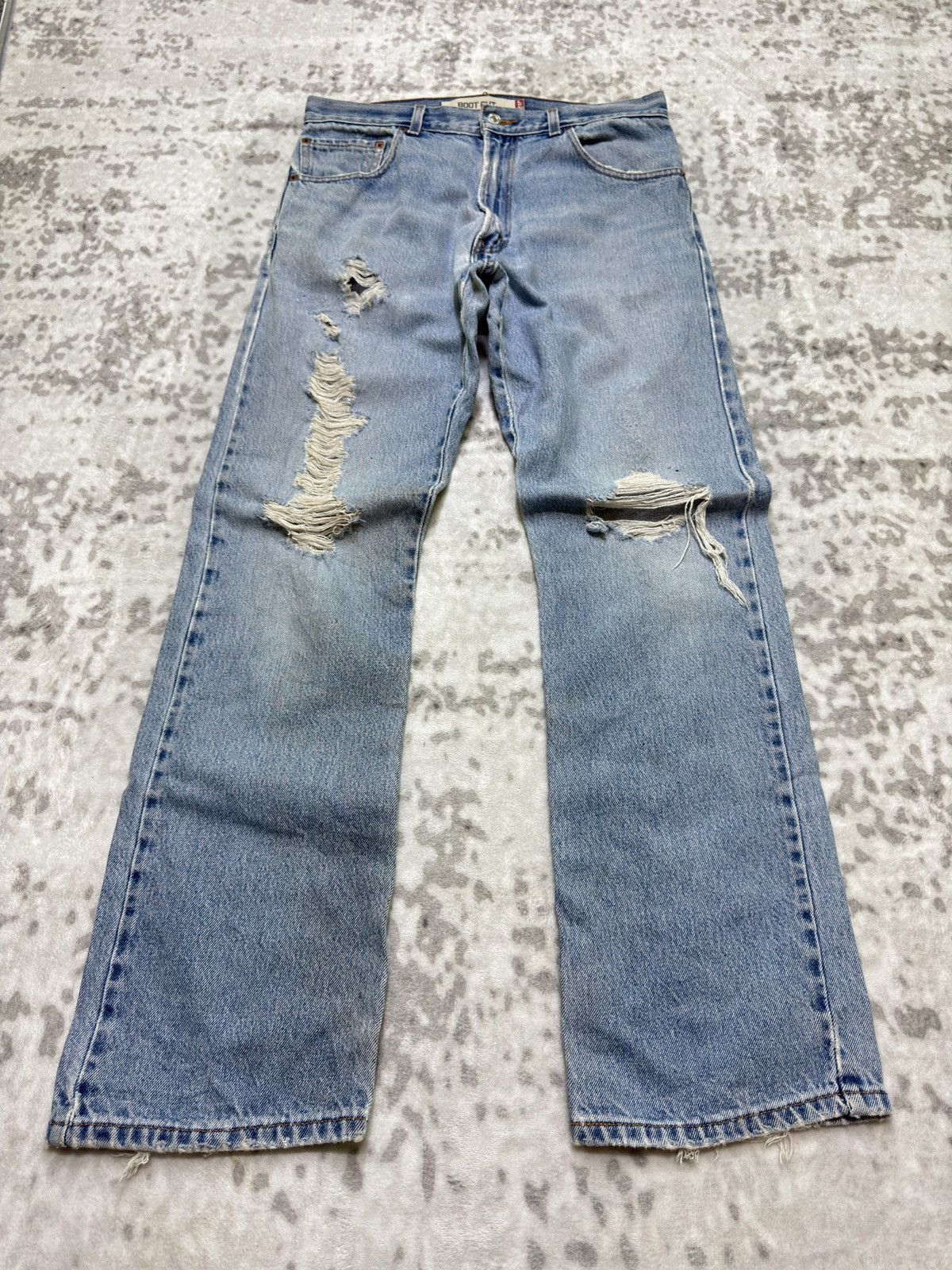 Levi's Levi’s 517 Y2K Distressed Narrow Bootcut Jeans Altered Fit Size US 32 / EU 48 - 1 Thumbnail