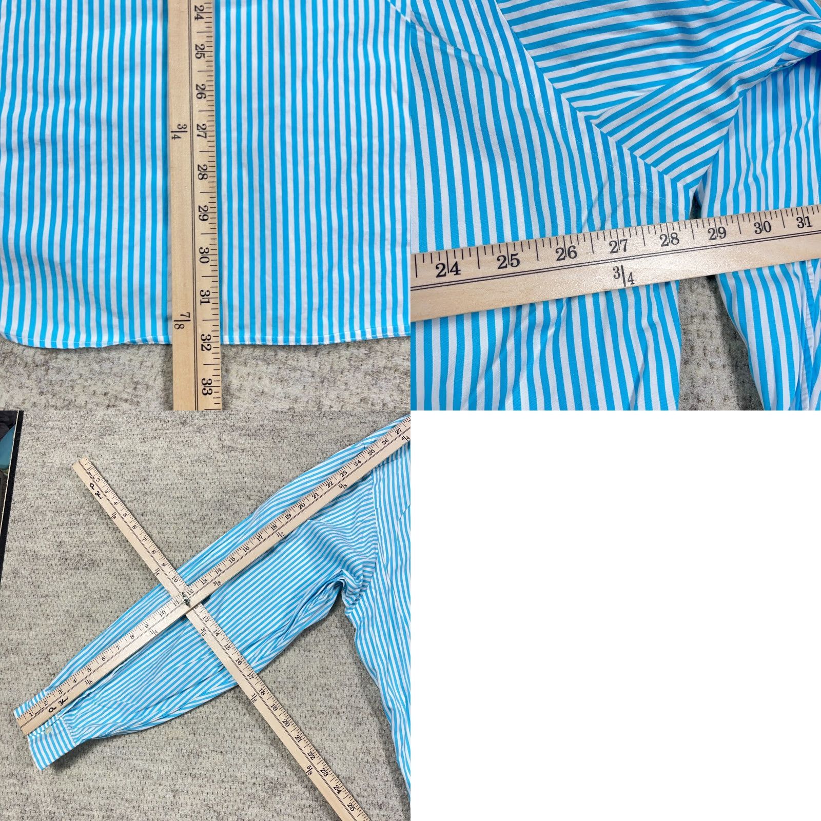 Ralph Lauren Ralph Lauren Shirt Men XXL 2XL Blue Striped Button-Up Poplin Classic Fit Size US XXL / EU 58 / 5 - 8 Thumbnail