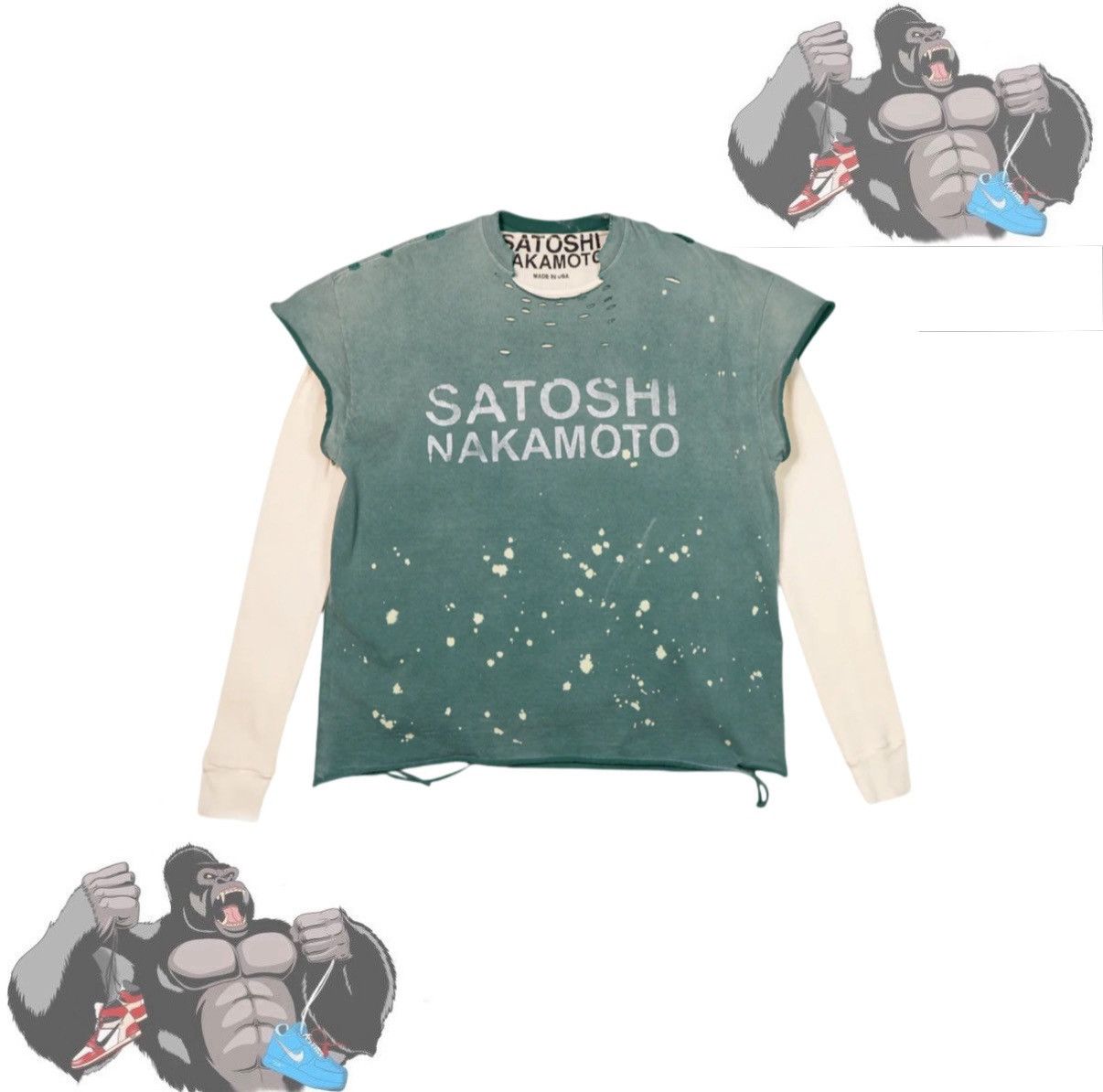 Satoshi Nakamoto Luke Tee Thermal Black | Grailed