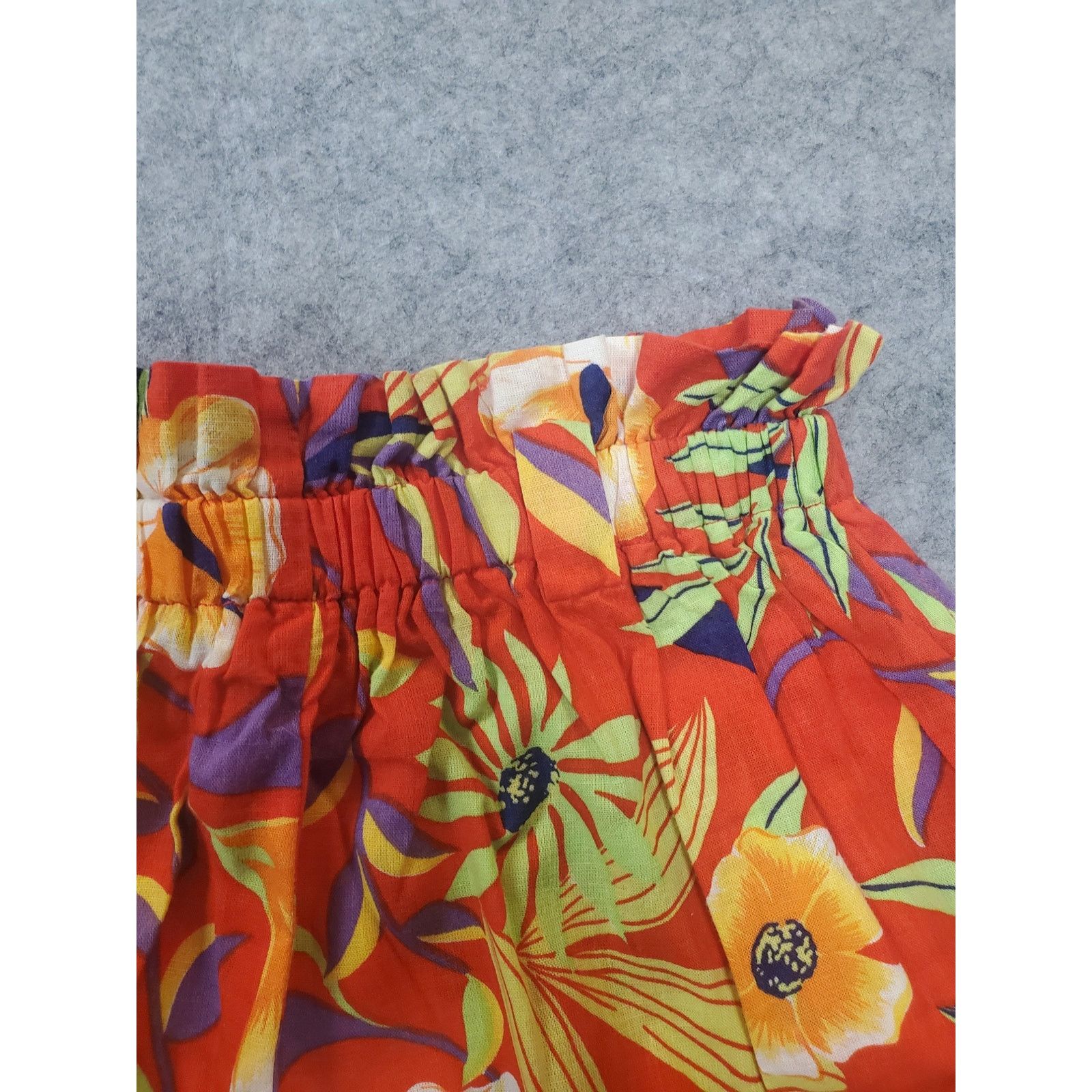 Other Women's Vintage Counterparts M Red Tropical Bermuda Shorts Size 25" / US 0 / IT 36 - 6 Thumbnail