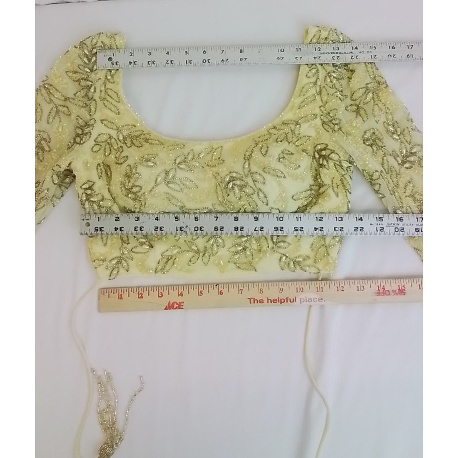 Other Sherri Hill Beaded 2 Piece Women's 4 Yellow Top + Maxi Skirt Size S / US 4 / IT 40 - 12 Thumbnail