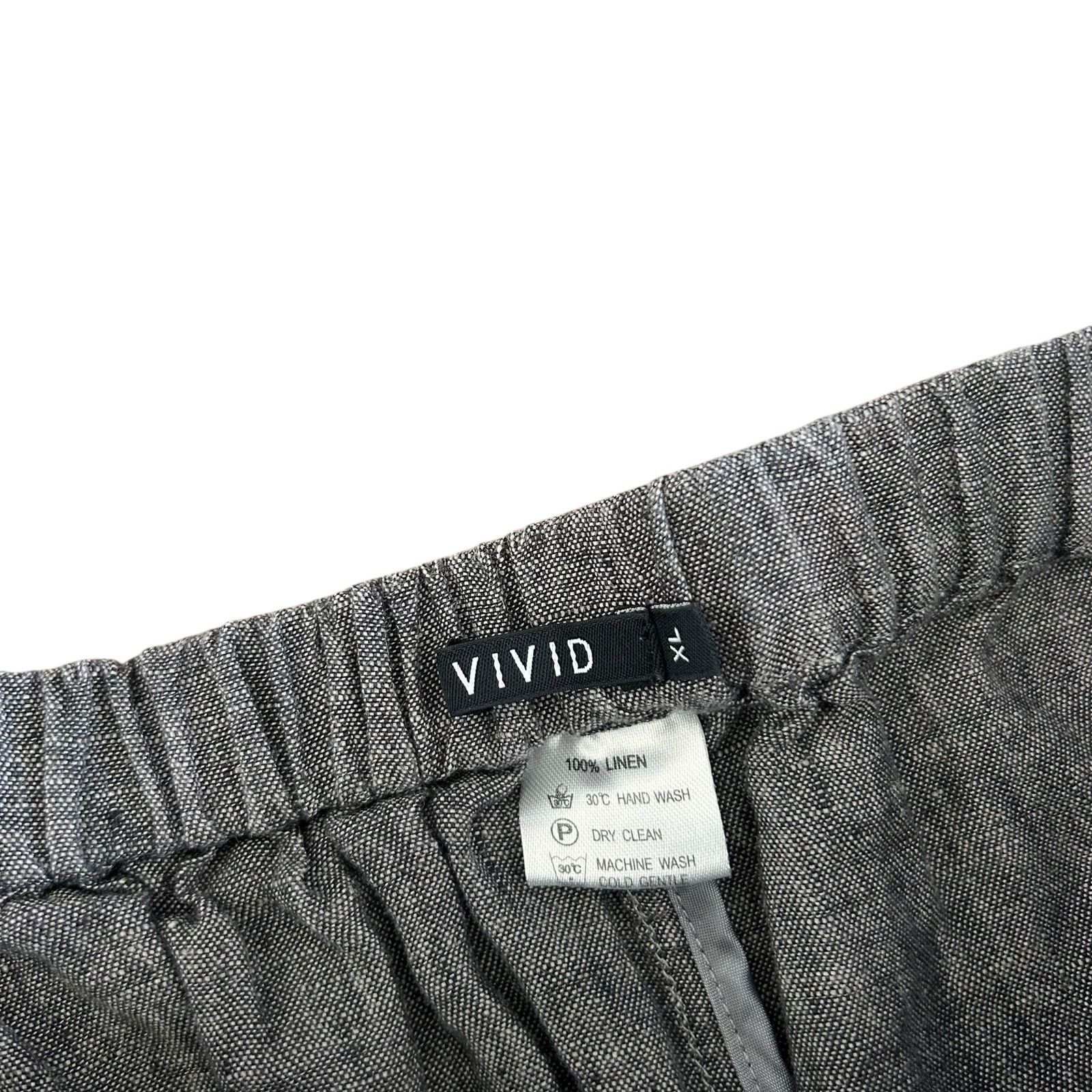 Other Vivid Gray Linen Wide Leg Cropped Lagenlook Pants Sz L Size 34" / US 12 / IT 48 - 2 Thumbnail