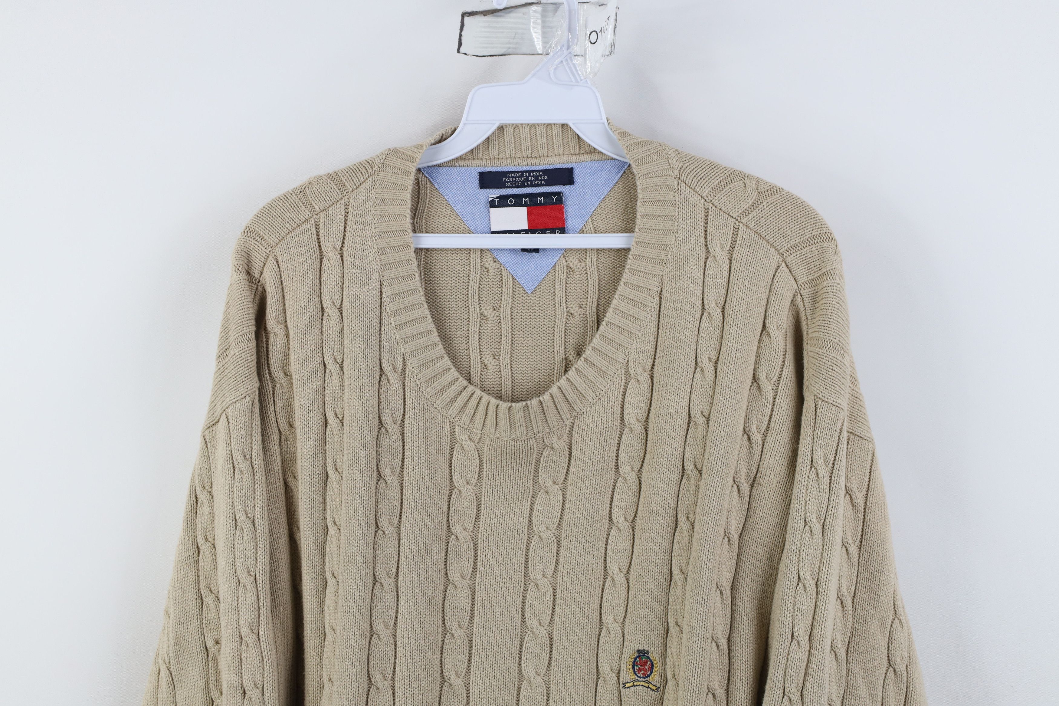 Tommy Hilfiger Vintage 90s Tommy Hilfiger Cable Knit Crewneck Sweater Size US XL / EU 56 / 4 - 2 Thumbnail