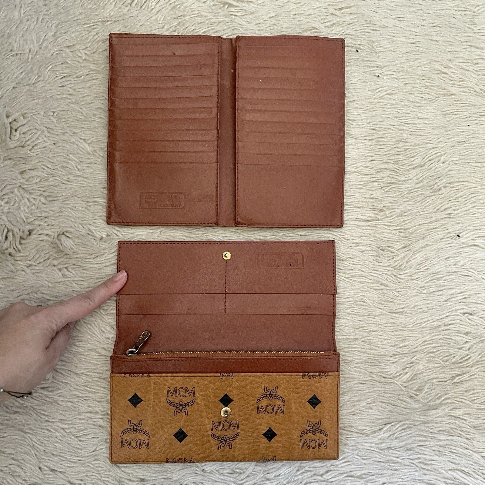 MCM Vintage MCM Cognac Visetos Leather Wallet & Cardholder Size ONE SIZE - 3 Thumbnail