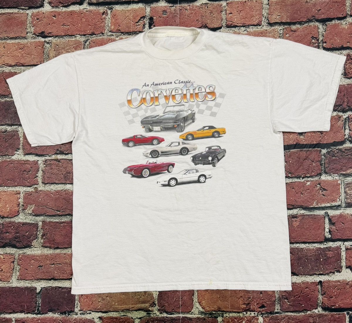Chevrolet Vintage Chevy Corvette T Shirt Y2K American Classic Muscle Size US XL / EU 56 / 4 - 1 Thumbnail