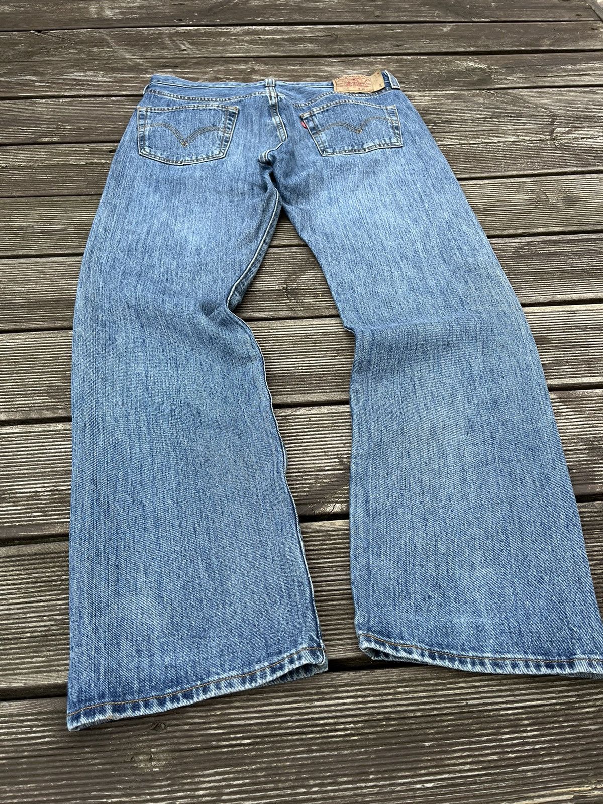 Levi's Vintage 90s Levis 501 Baby Blue Classic Jeans Pants 36x32 Size US 36 / EU 52 - 6 Thumbnail