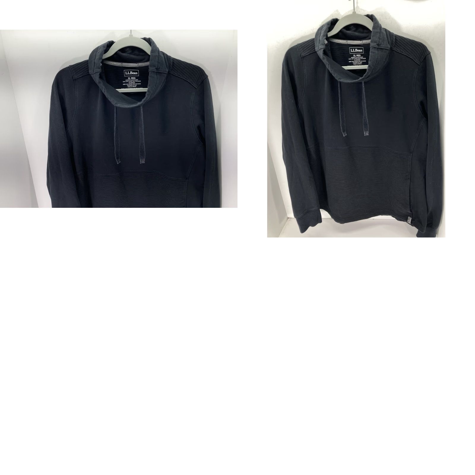 Vintage L.L. Bean Sweatshirt Men XL Solid Black Pullover Cowl Collar Cotton Blend Casual Size US XL / EU 56 / 4 - 9 Thumbnail