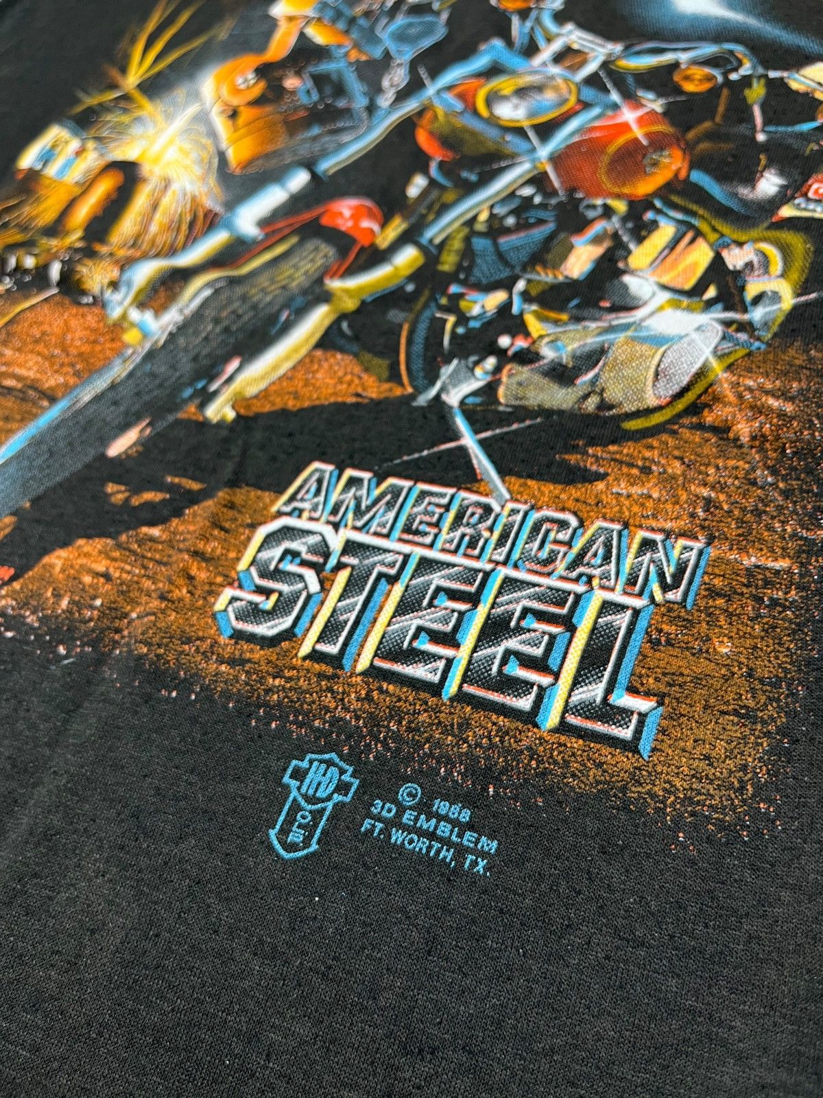 Harley Davidson × Vintage Vintage 1988 Harley Davidson American Steel 3D Emblem Shirt Size US L / EU 52-54 / 3 - 4 Thumbnail