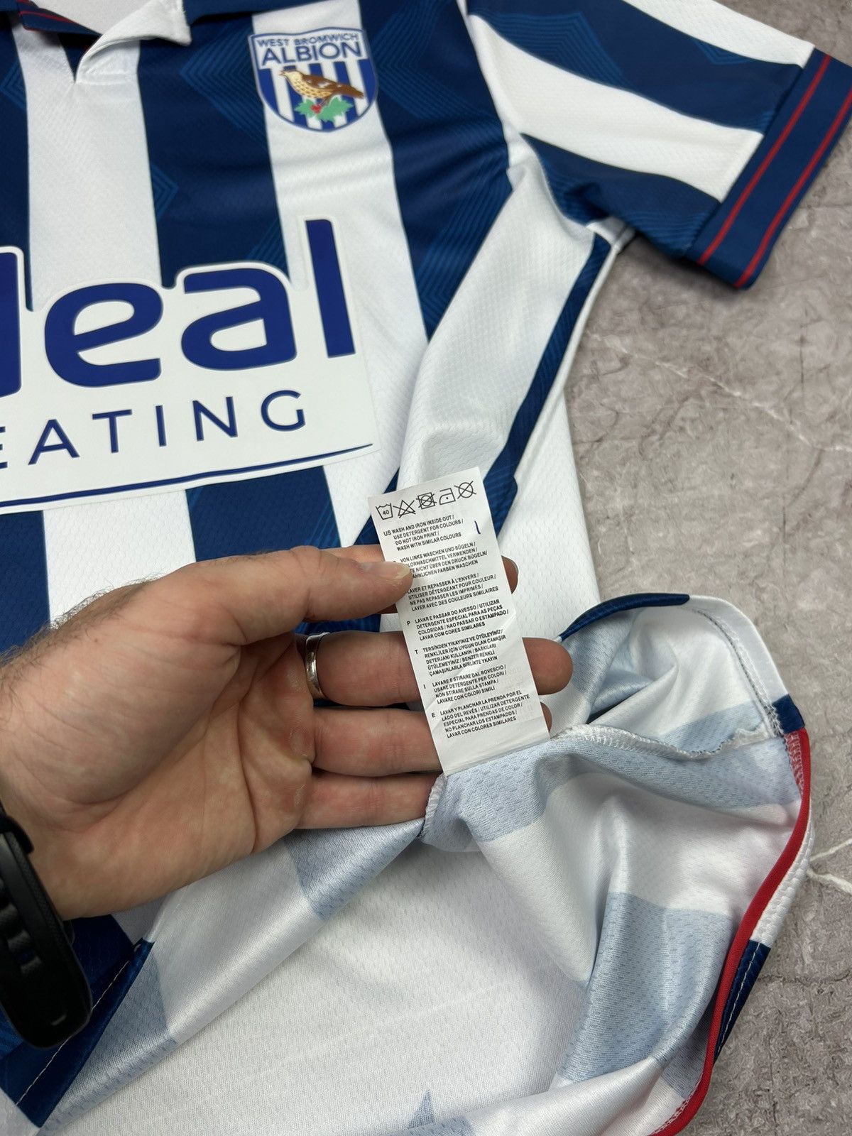 Other Macron West Bromwich Albion Home Soccer Jersey Size US L / EU 52-54 / 3 - 8 Thumbnail