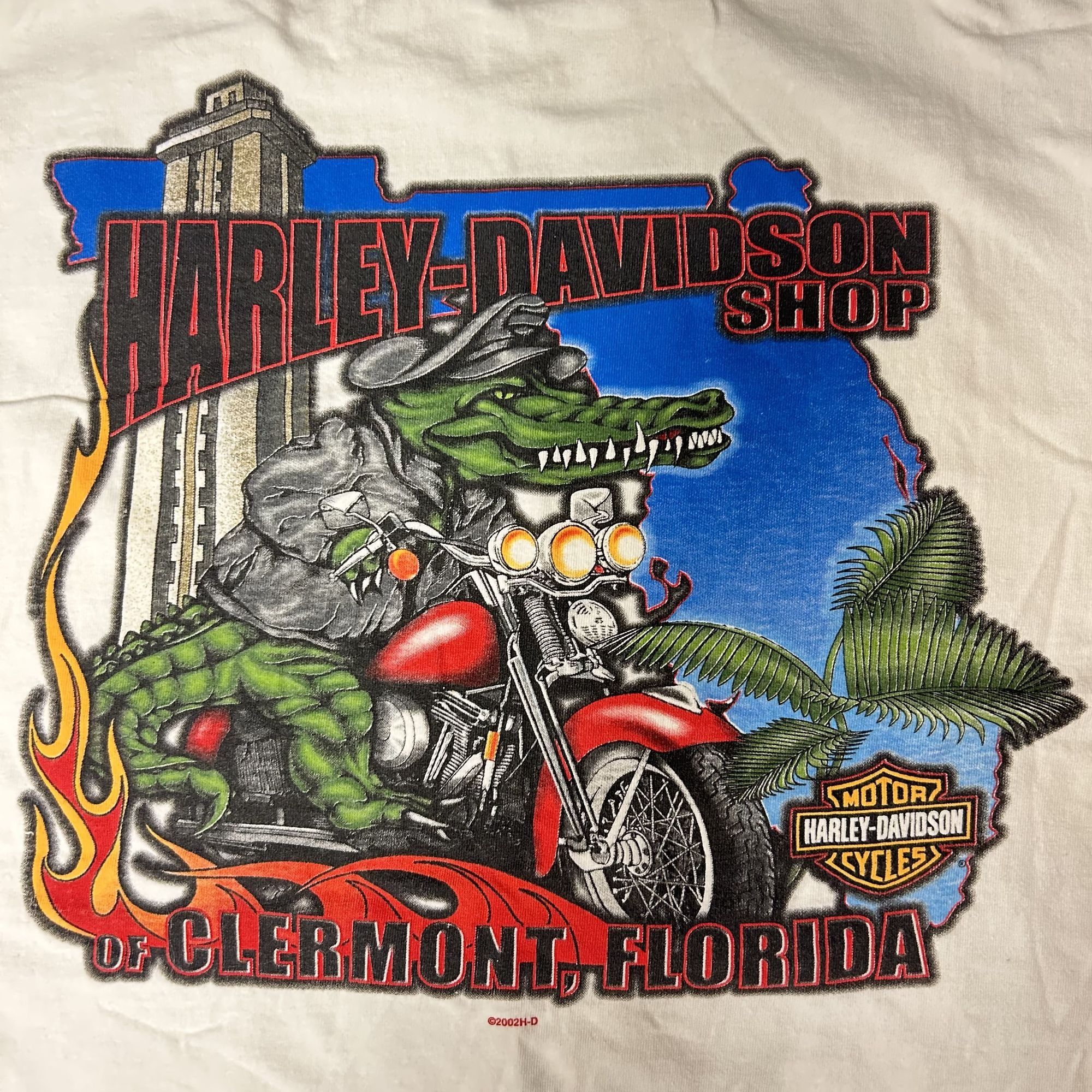 Harley Davidson H-D Clermont Fl Alligator CROCODILE CRUISING Biker T Shirt M Size US M / EU 48-50 / 2 - 1 Thumbnail