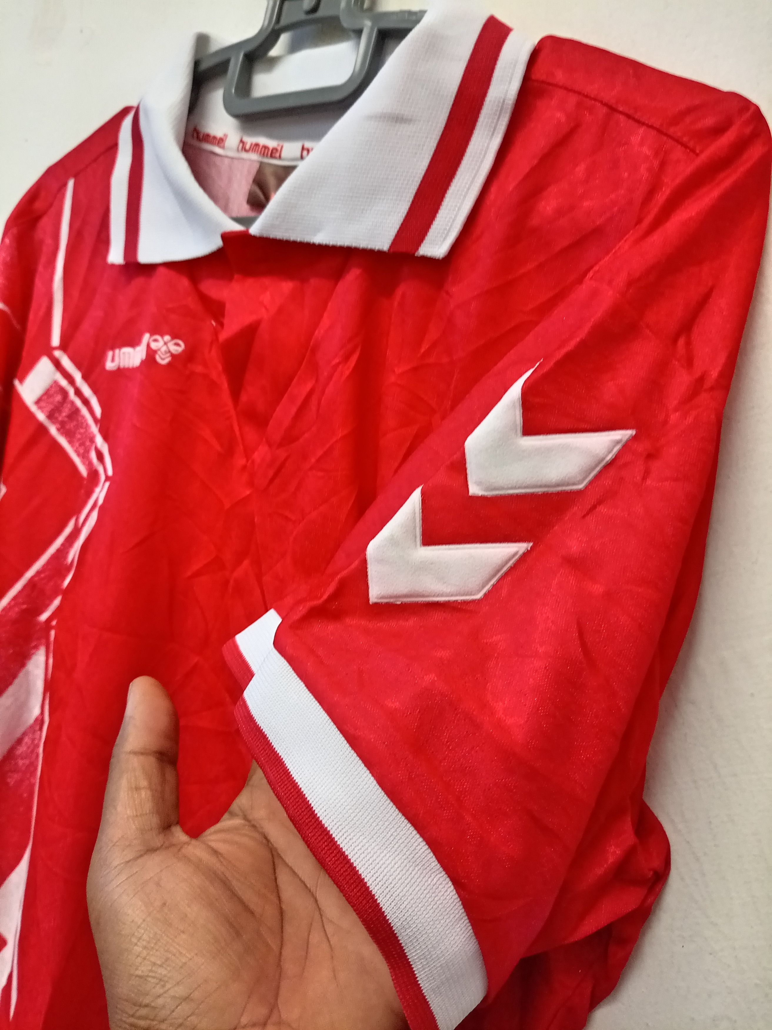 Hummel × Vintage Vintage 90's Hummel template Denmark jersey Size US S / EU 44-46 / 1 - 3 Thumbnail