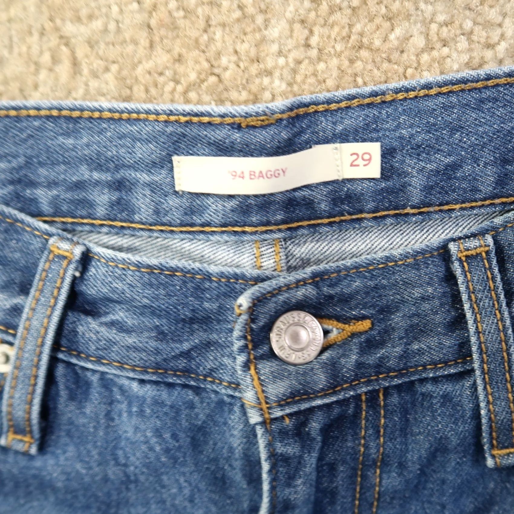 Levi's VINTAGE Levi's Jeans Women 29 Blue Denim High Rise 5-Pocket Relaxed Straight Pants 90s Classic Size 29" - 4 Thumbnail