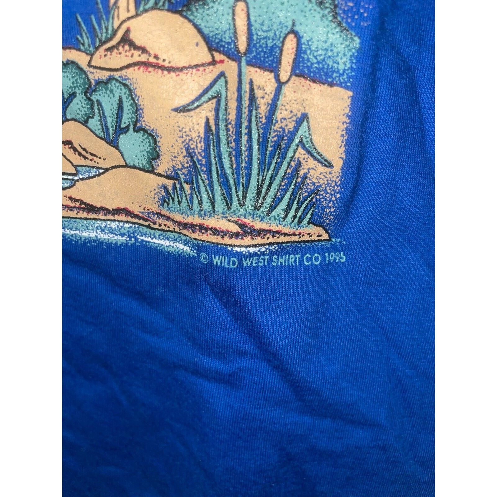 Jerzees Vintage Montana Shirt The Great Outdoors MT Blue Tee VTG 90s Size US L / EU 52-54 / 3 - 6 Thumbnail