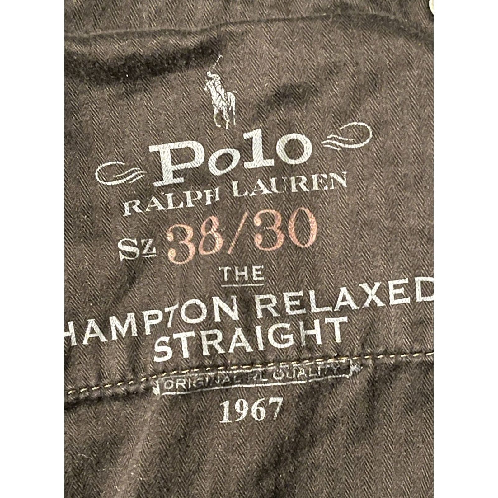 Polo Ralph Lauren Polo Ralph Lauren The Hampton Relaxed Straight Denim Jeans - Men's 38x30 Denim Blue 5-Pocket 98% Cotton 2% Elastane Vintage: No Size US M / EU 48-50 / 2 - 5 Thumbnail