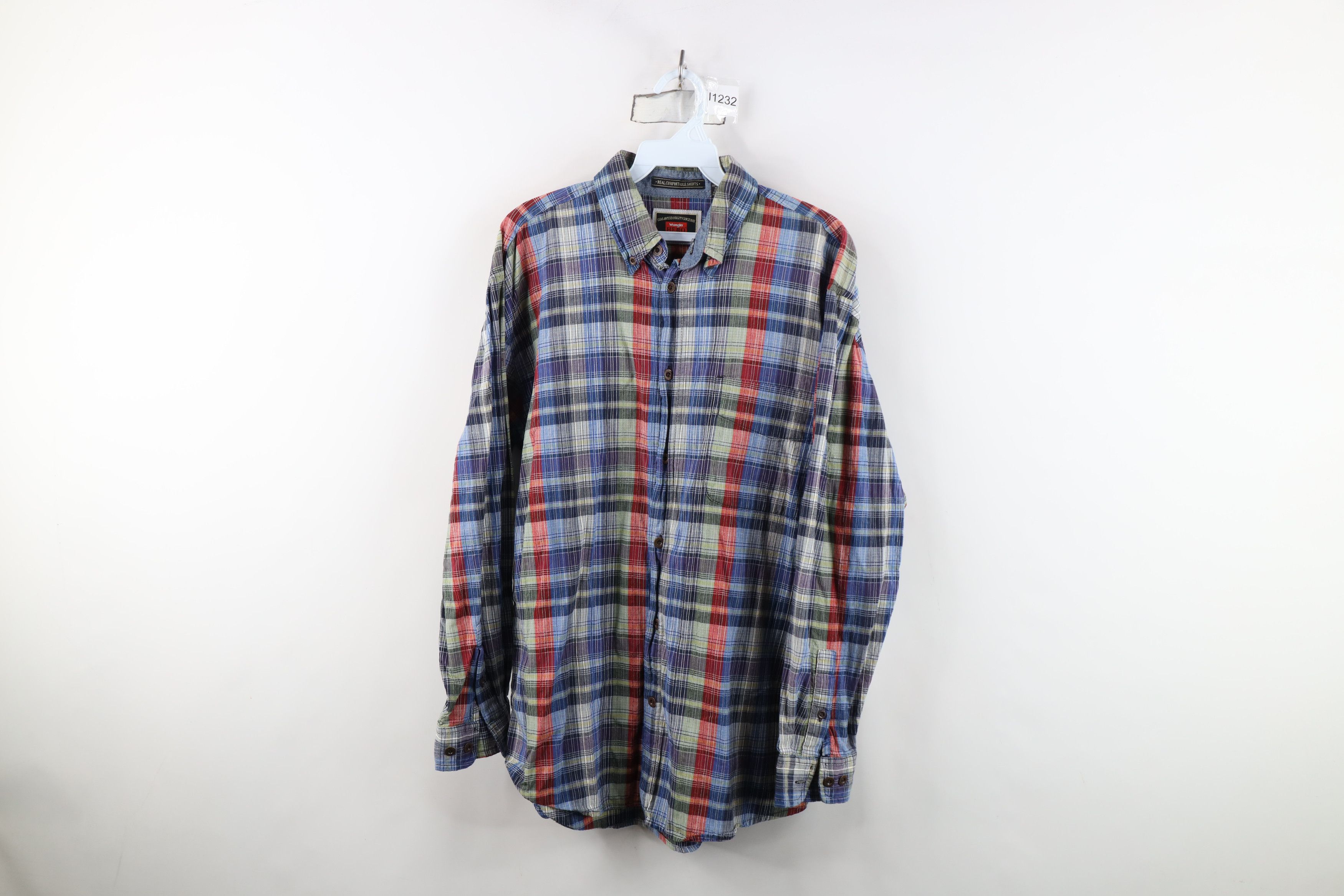 Wrangler Vintage Wrangler Plaid Knit Collared Button Down Shirt Size US M / EU 48-50 / 2 - 1 Thumbnail
