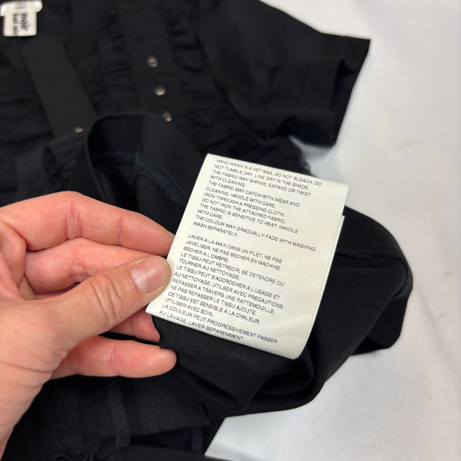 Comme des Garcons × Noir Kei Ninomiya Comme Des Garcons Noir Kei Ninomiya Tulle Belt Ruched Small Size S / US 4 / IT 40 - 10 Thumbnail