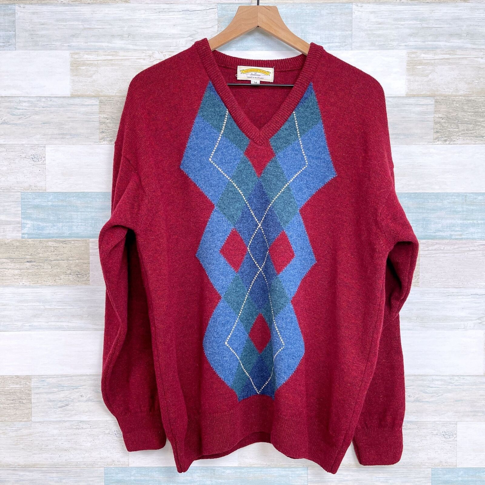 Pringle Of Scotland Pringle Inverness Scotland Argyle Lambswool Sweater Mens M Size US M / EU 48-50 / 2 - 1 Thumbnail