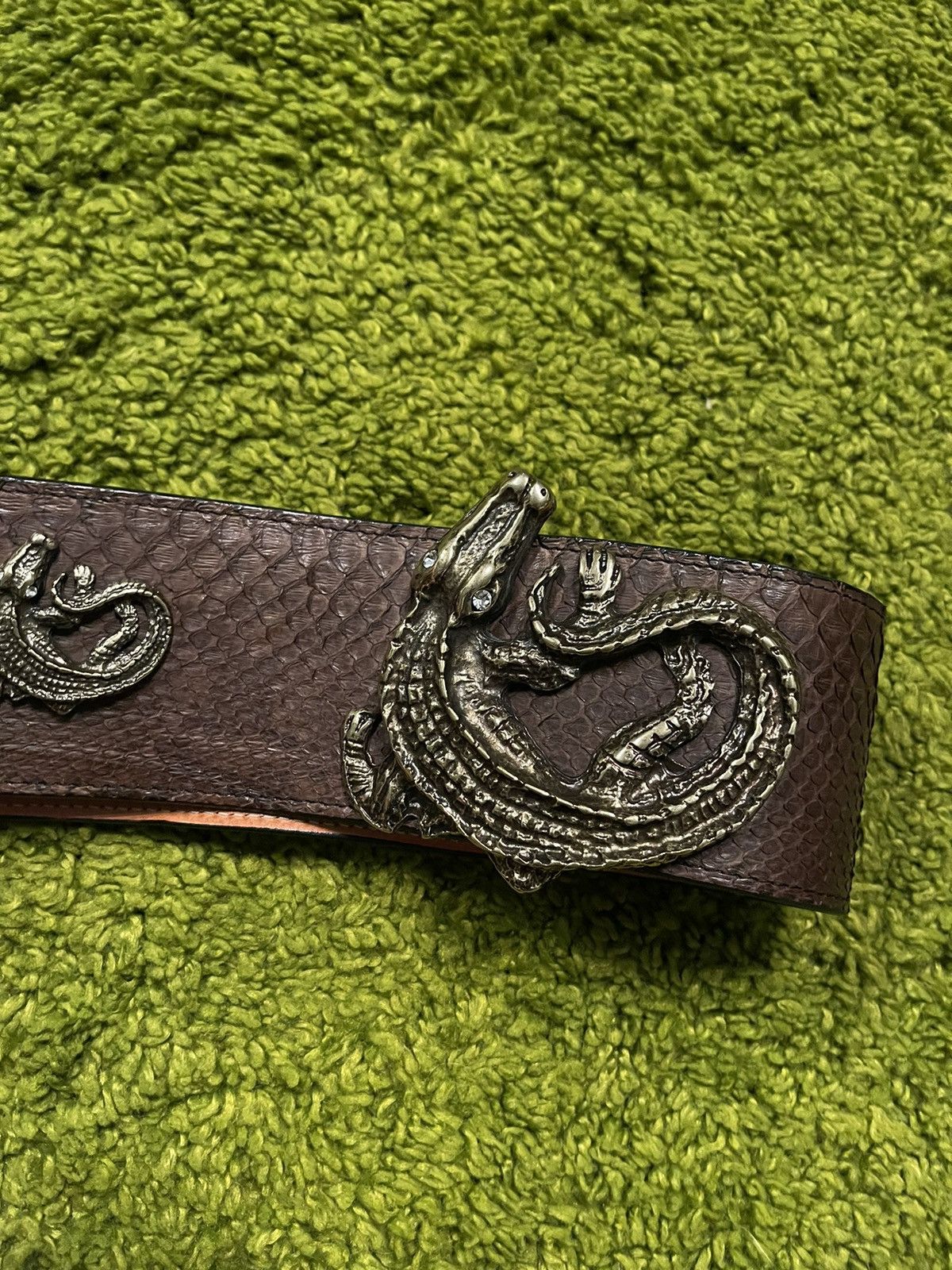 Designer × Genuine Leather 🐍 Real phyton snakeskin belt by Penta Size ONE SIZE - 9 Thumbnail