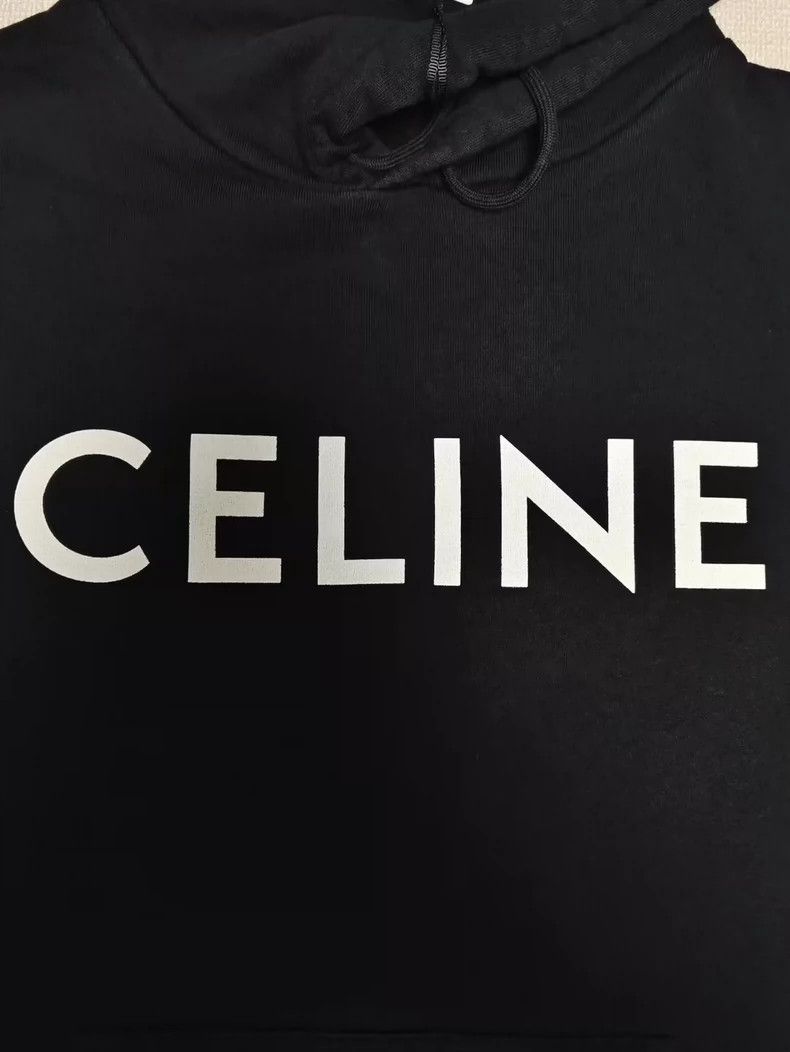 Celine CELINE Logo-lettered printed loose-fit hoodie 2501-Nextarro Size US S / EU 44-46 / 1 - 4 Thumbnail
