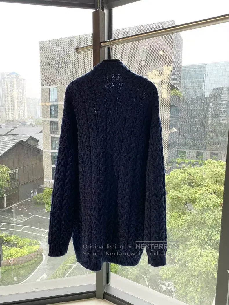 Loewe Loewe Wool Classic Cable Logo Blue Sweater Size XS / US 0-2 / IT 36-38 - 3 Thumbnail