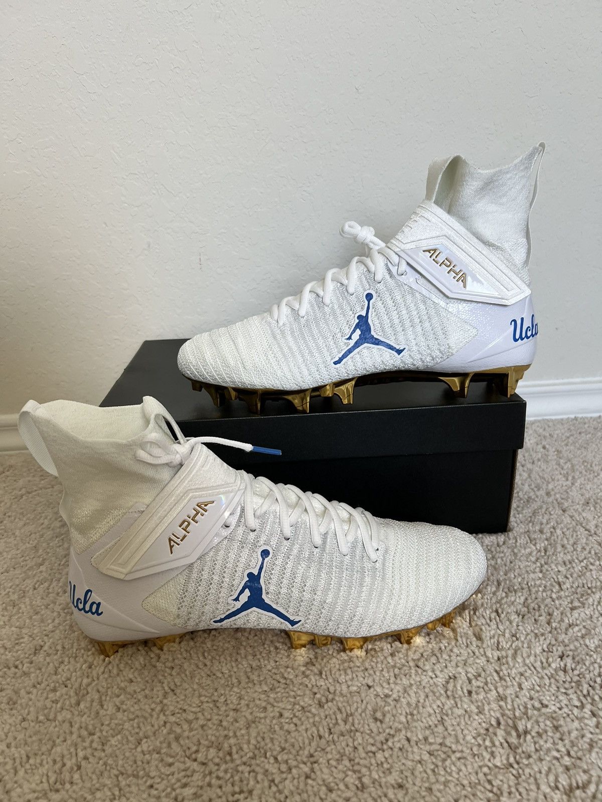 Jordan Brand Nike Jordan Alpha Menace Elite 2 UCLA Player Exclusive Cleat Size US 11 / EU 44 - 2 Thumbnail