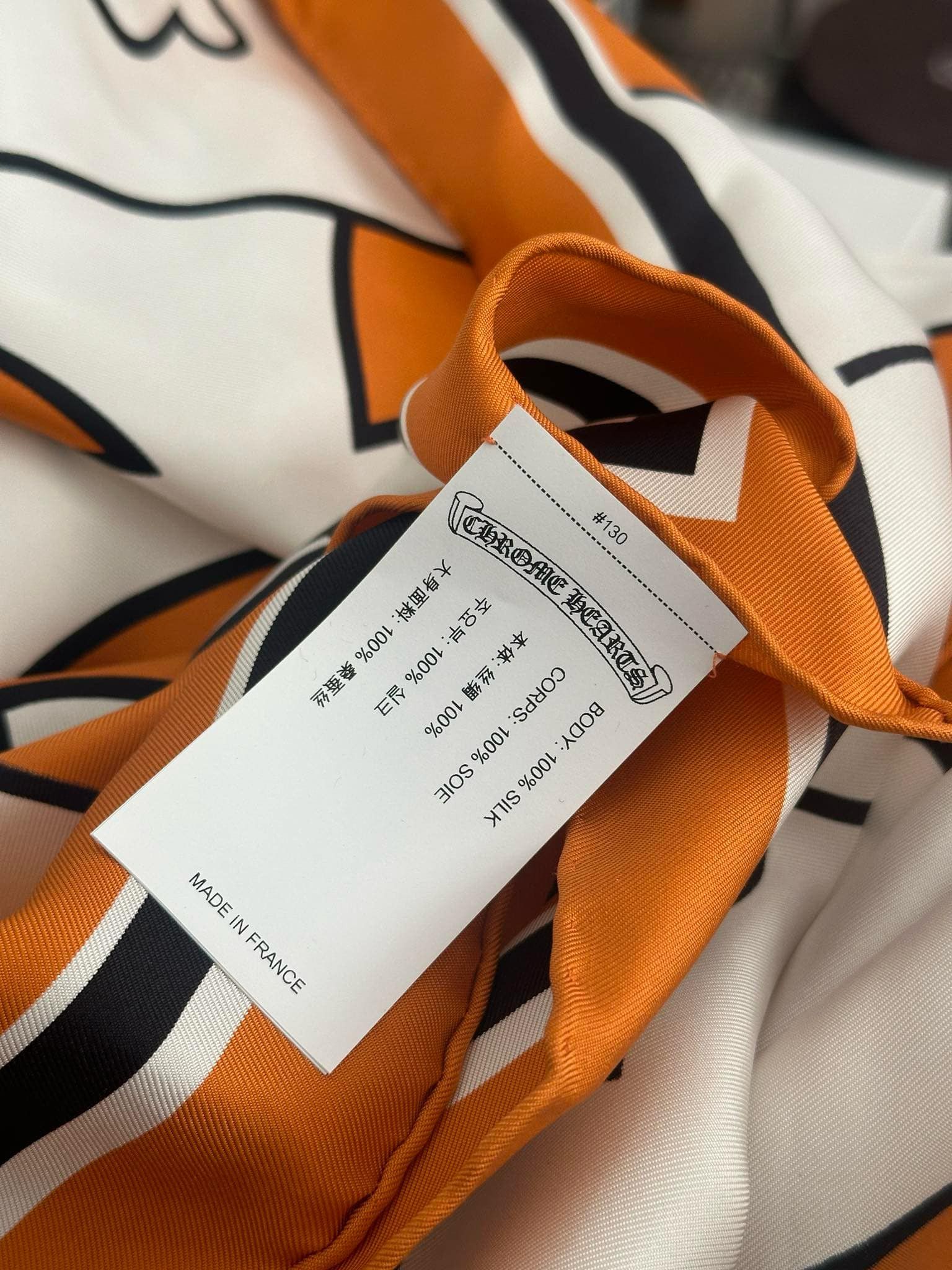 Chrome Hearts Chrome Hearts Cross Logo Silk Scarf Size ONE SIZE - 3 Thumbnail