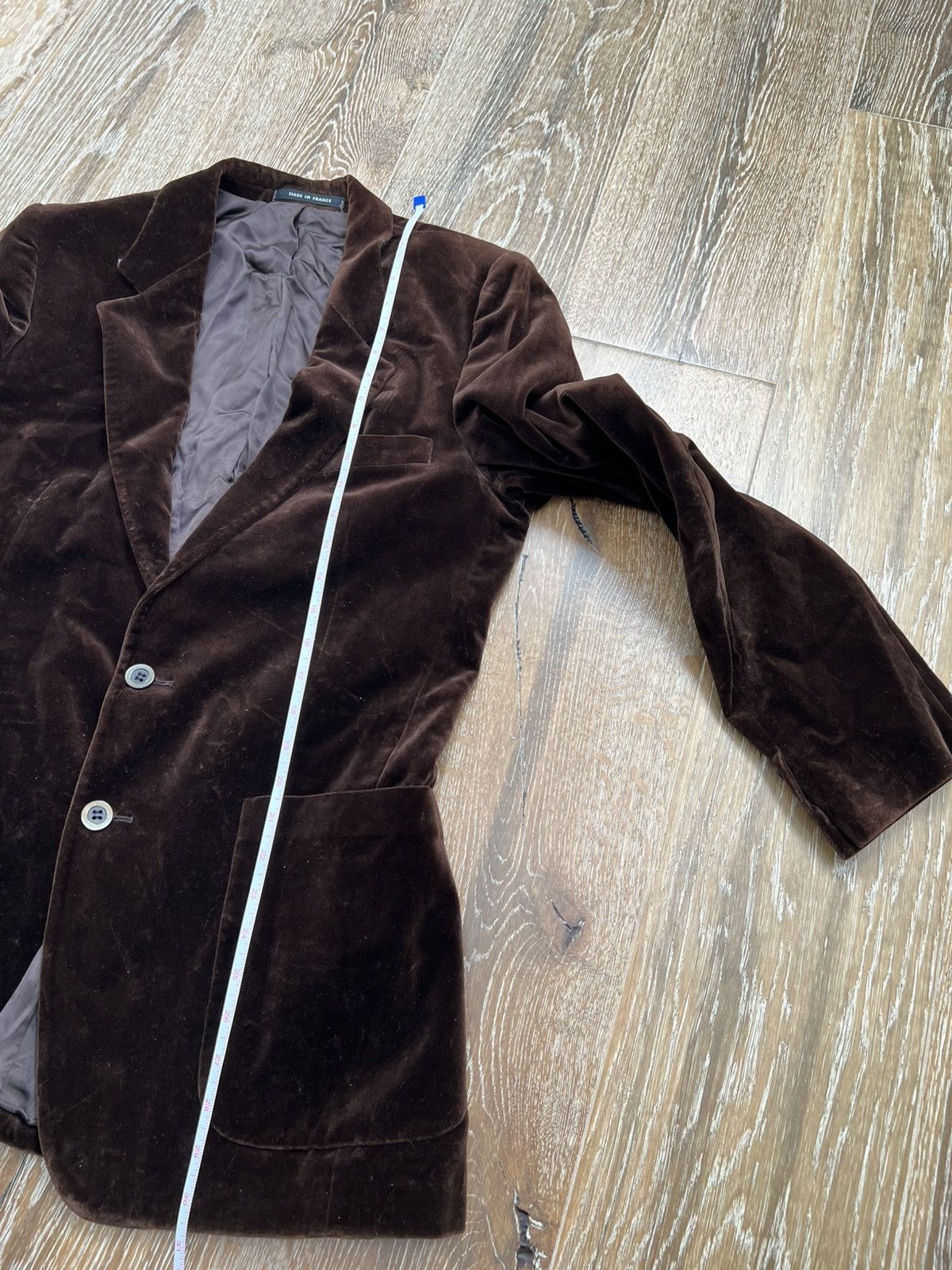 Vintage Vintage yves saint laurent brown velvet velour blazer jacket Size S / US 4 / IT 40 - 9 Thumbnail