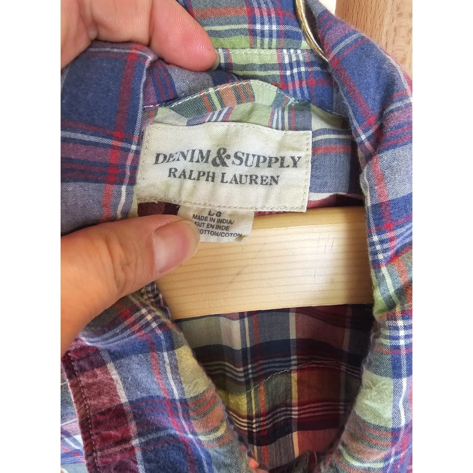 Ralph Lauren DENIM SUPPLY RALPH LAUREN POLO PLAID WESTERN COTTON SHIRT L 18 23 28 31 INCH MULTICOLOR Mens Size US L / EU 52-54 / 3 - 5 Thumbnail