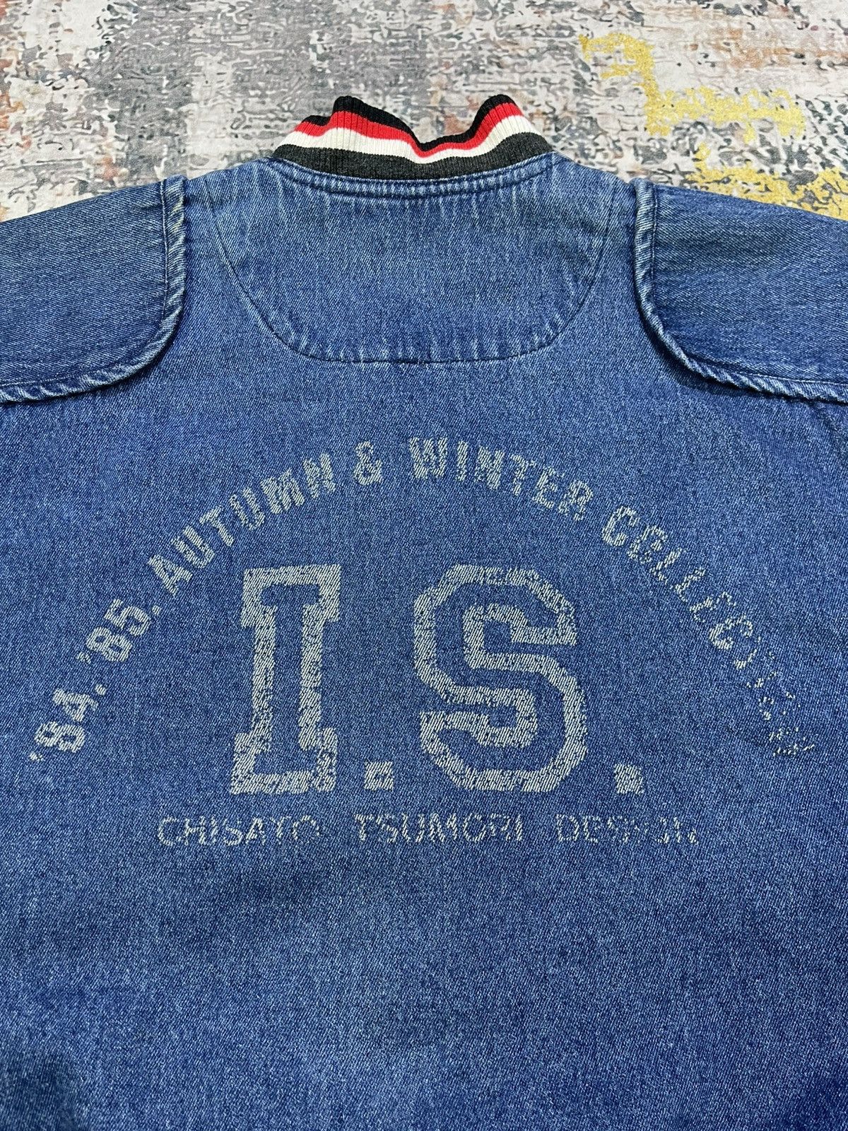 Issey Miyake Vtg 80s Issey Miyake 84,85 AW Collection Denim Bombers Size US L / EU 52-54 / 3 - 6 Thumbnail