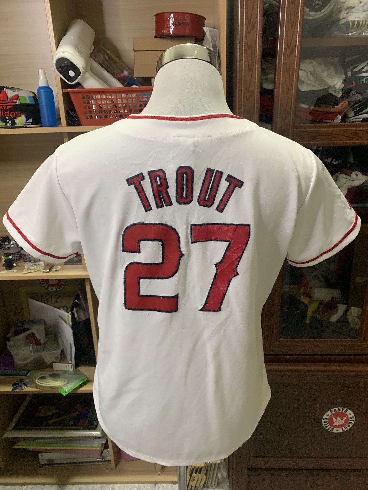 MLB × Majestic × Palm Angels Majestic White LA Angels Mike Trout 27 Cool Base Jersey L Size US L / EU 52-54 / 3 - 4 Thumbnail