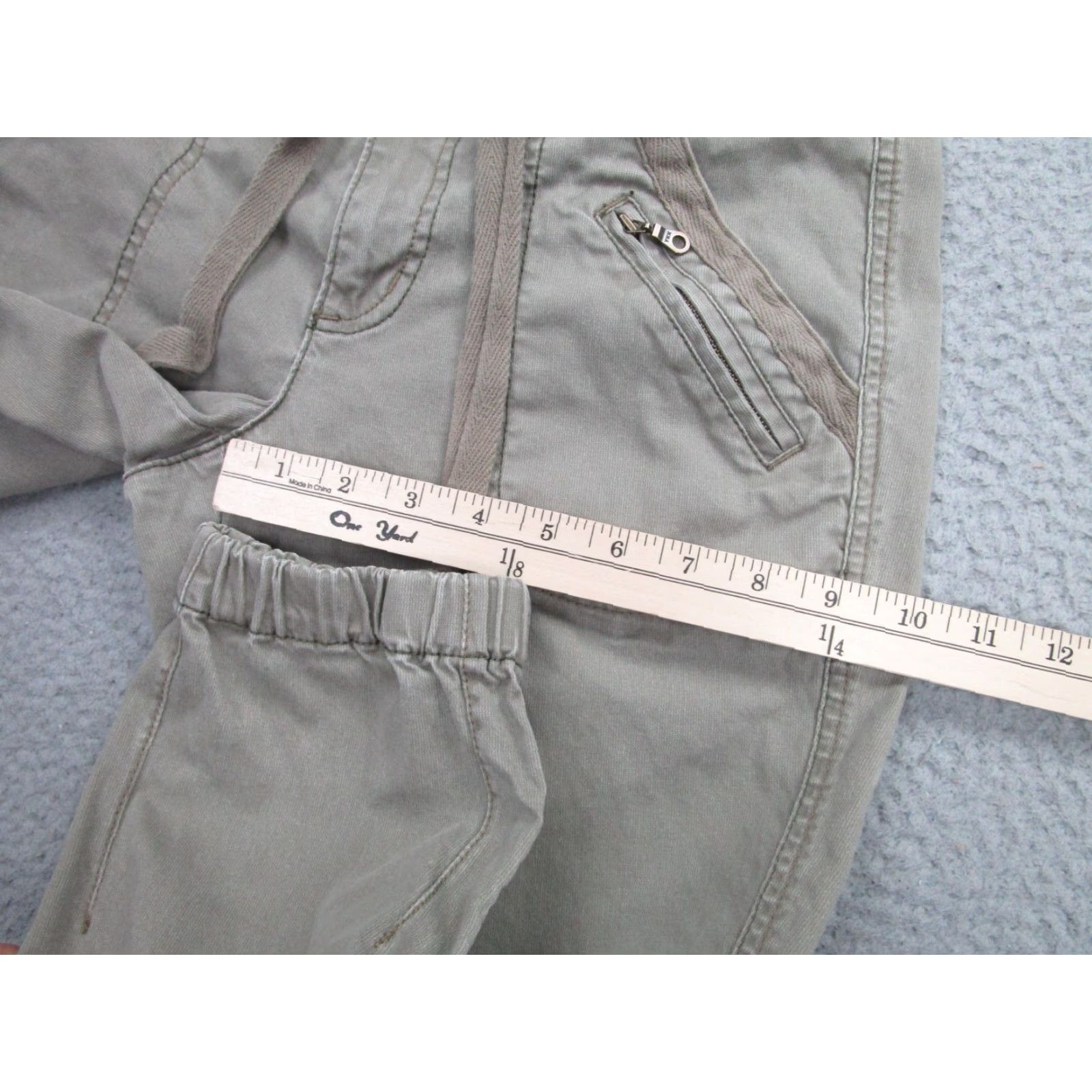 Olive VINTAGE Hei Hei Cargo Jogger Pants Womens 6 Olive Green Tapered Cuffed Casual Size 28" / US 6 / IT 42 - 7 Thumbnail
