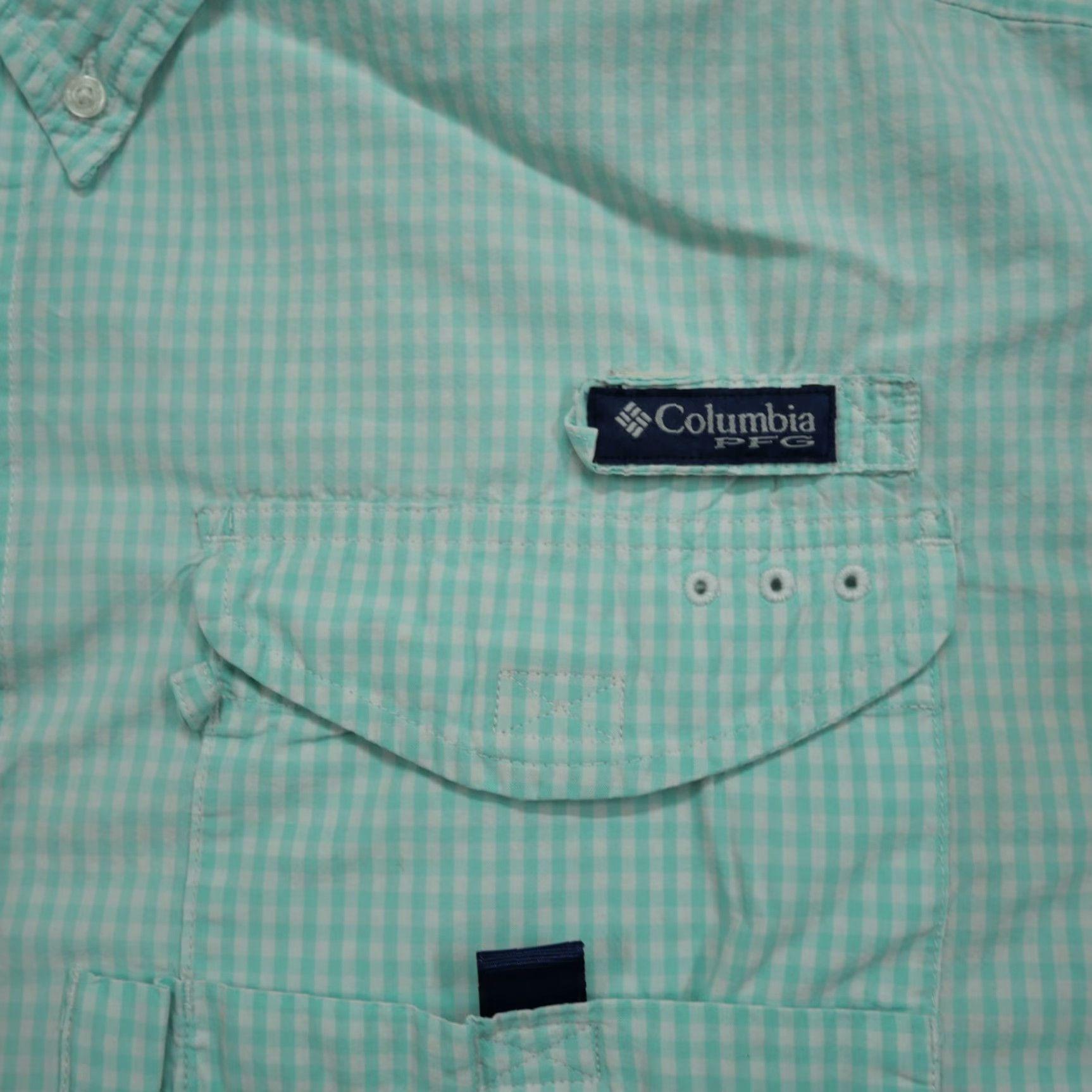 Vintage Columbia Shirt Mens Large Blue White Button Up Fishing Vented Super Bonehead Shirt Size US L / EU 52-54 / 3 - 2 Thumbnail