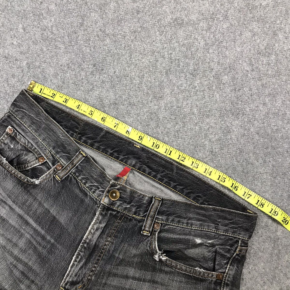 Japanese Brand × Jun Takahashi Distressed Uniqlo japan denim Black faded pants Size US 36 / EU 52 - 15 Thumbnail