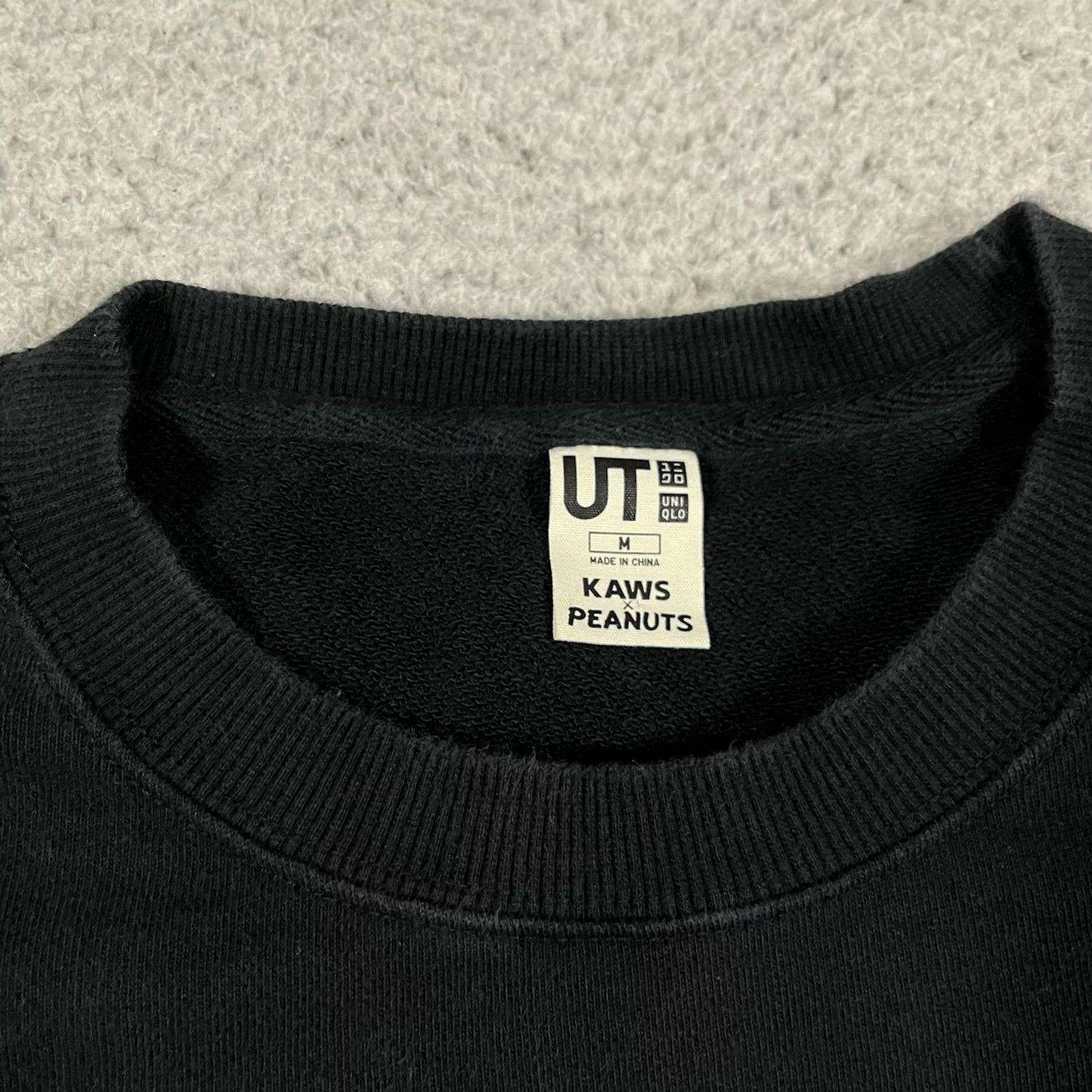 Uniqlo UNIQLO KAWS Peanuts Sweatshirt Mens M Black Snoopy Long Sleeve Crewneck Size US M / EU 48-50 / 2 - 4 Thumbnail