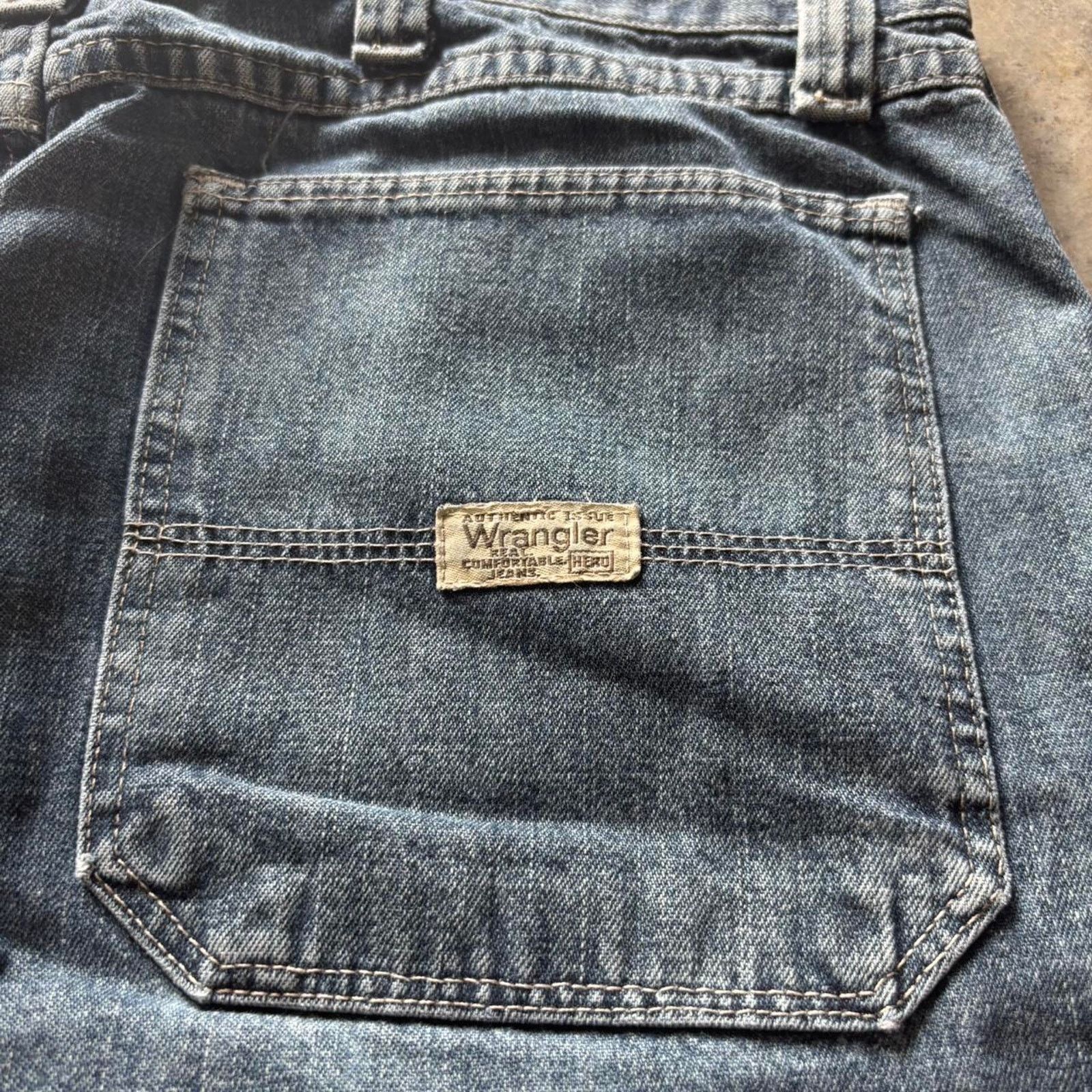JNCO × Vintage × Wrangler Y2K Baggy Cargo Jean Shorts Size US 36 / EU 52 - 4 Thumbnail