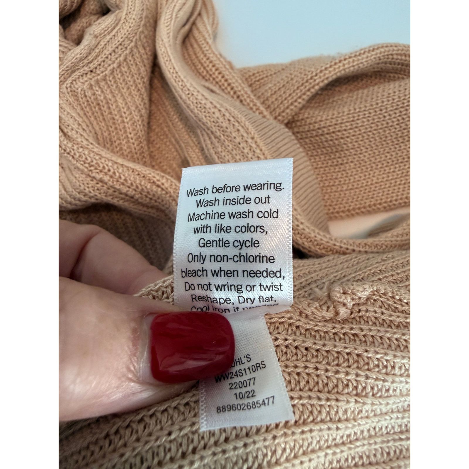 Nine West Nine West Tan Open Front Knit Cardigan Women L - A003 Size L / US 10 / IT 46 - 8 Thumbnail
