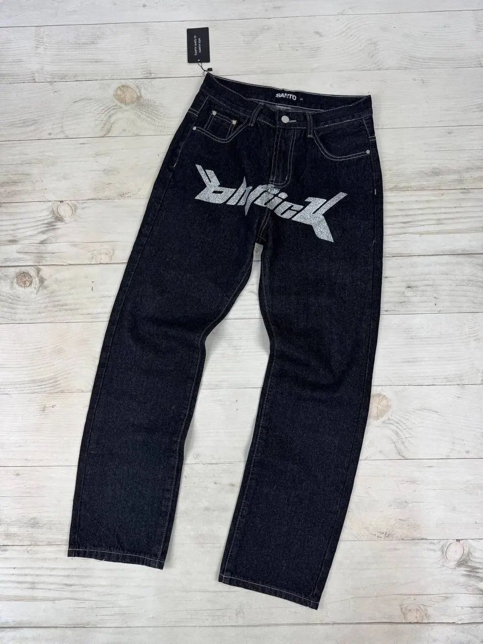 Vintage Y2K Big Logo Rap Baggy Denim Jeans Size US 30 / EU 46 - 1 Thumbnail
