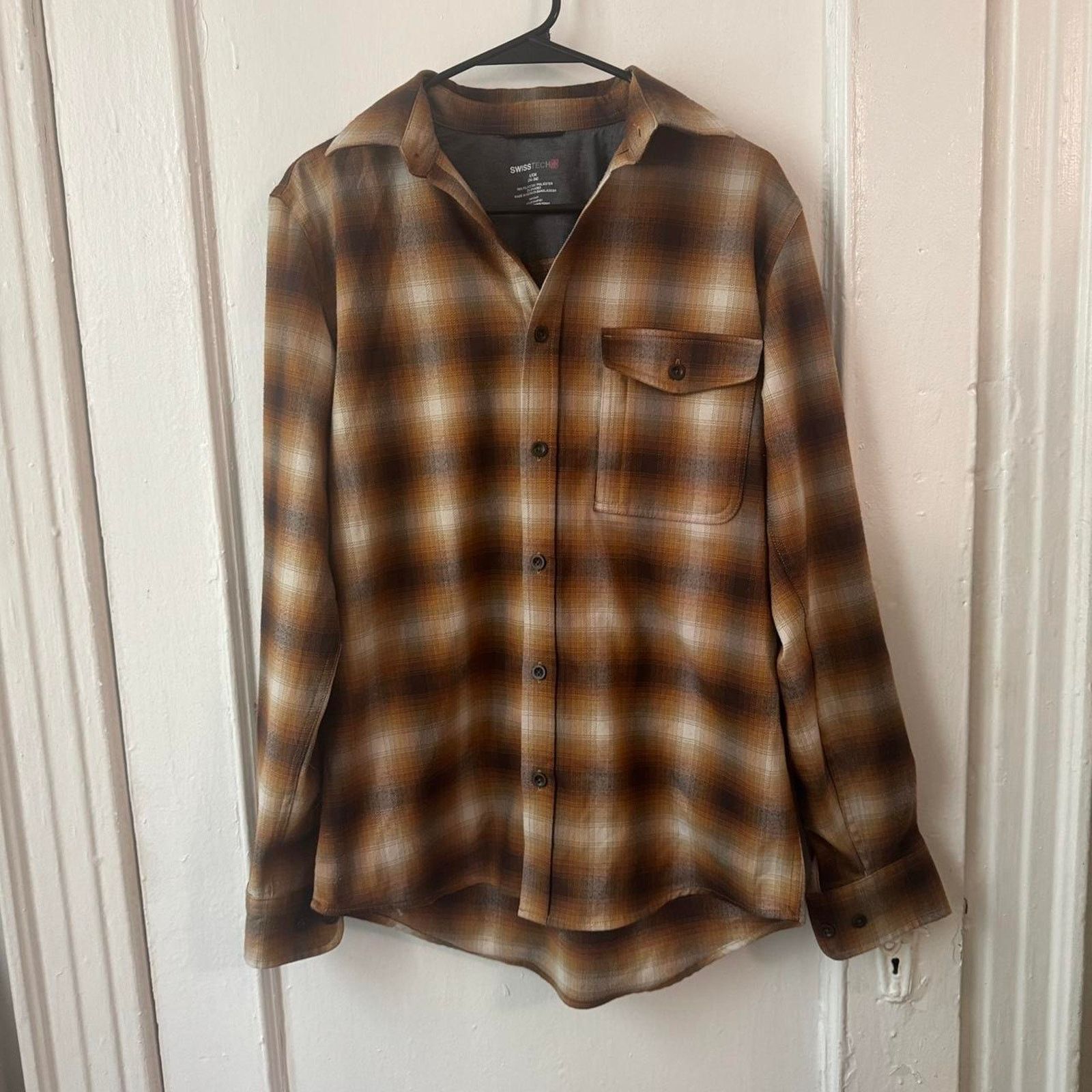 Other Cabincore cozy brown plaid button up shirt Swiss Tech Size US S / EU 44-46 / 1 - 6 Thumbnail
