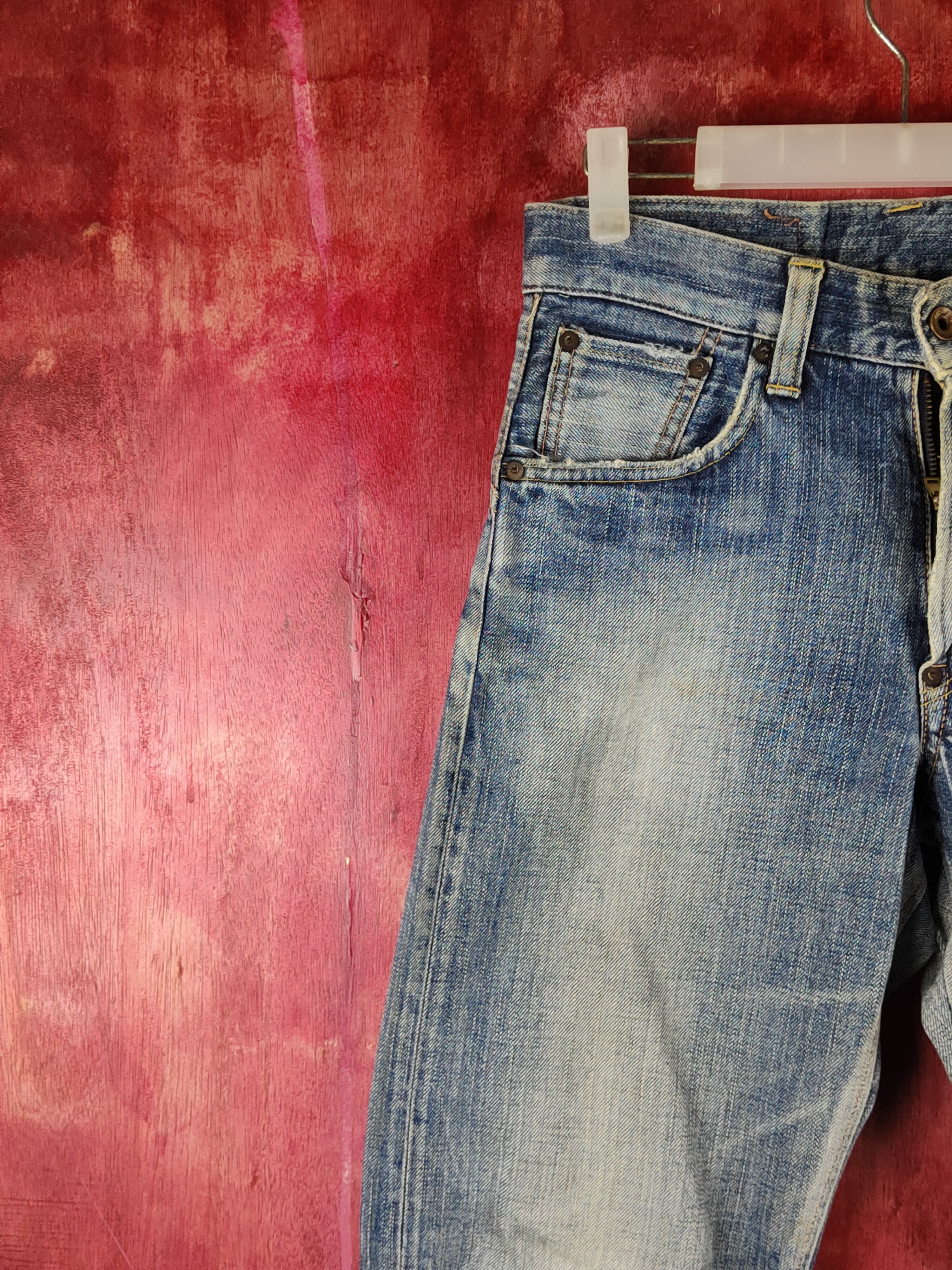 Edwin Edwin Blue Faded Distressed Ripped Jeans #S2333 Size US 28 / EU 44 - 3 Thumbnail