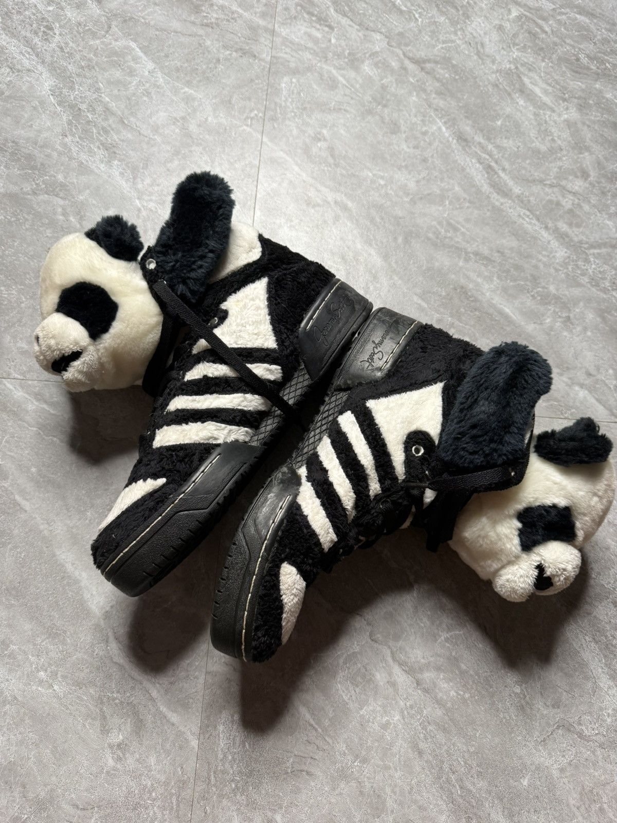 Adidas × Jeremy Scott Adidas By Jeremy Scott F/W 11 Panda Hightop Sneakers Size US 9.5 / EU 42-43 - 5 Thumbnail