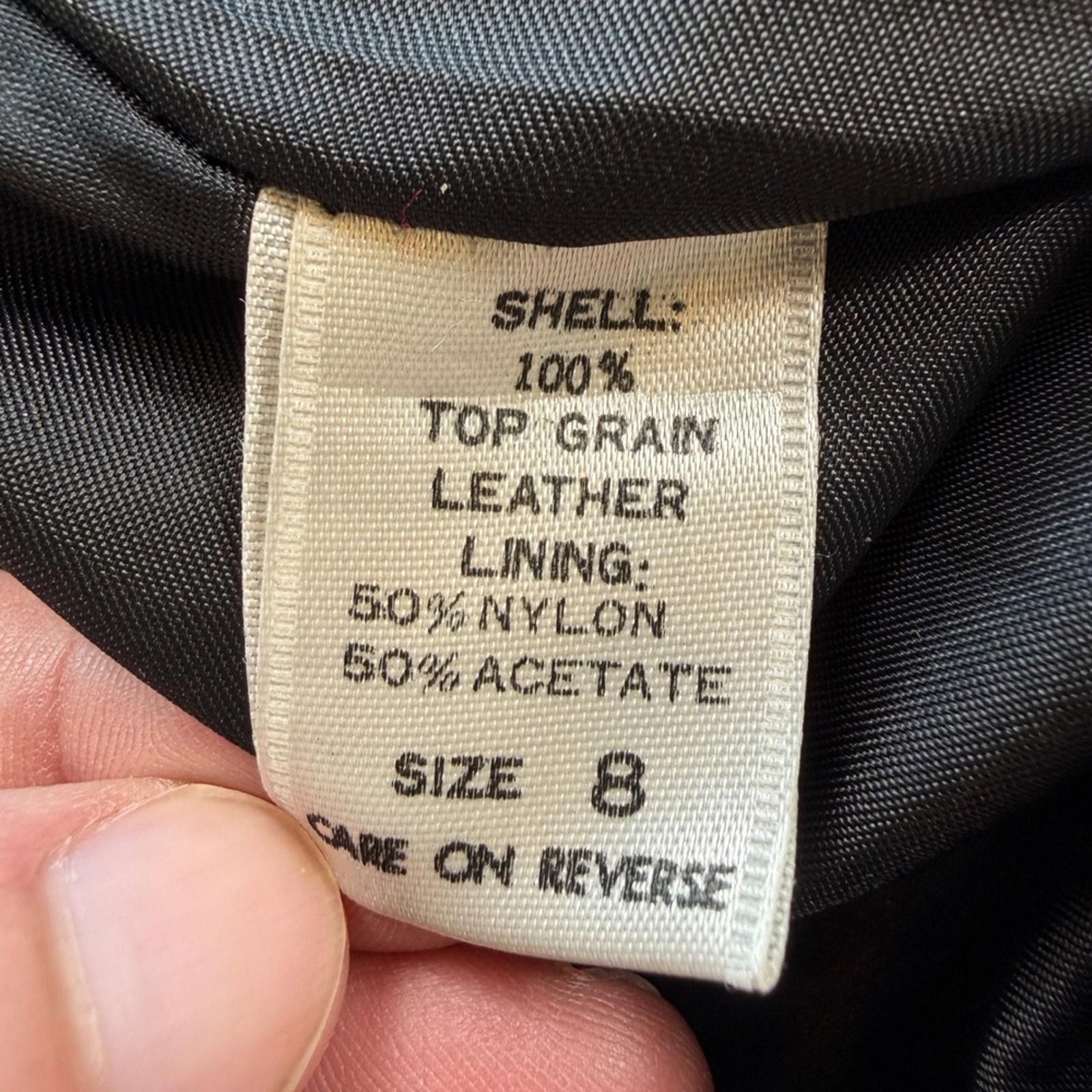 Other Vintage 90s Forenza Top Grain Leather Black Skirt Women's 8 Size 30" / US 8 / IT 44 - 5 Thumbnail
