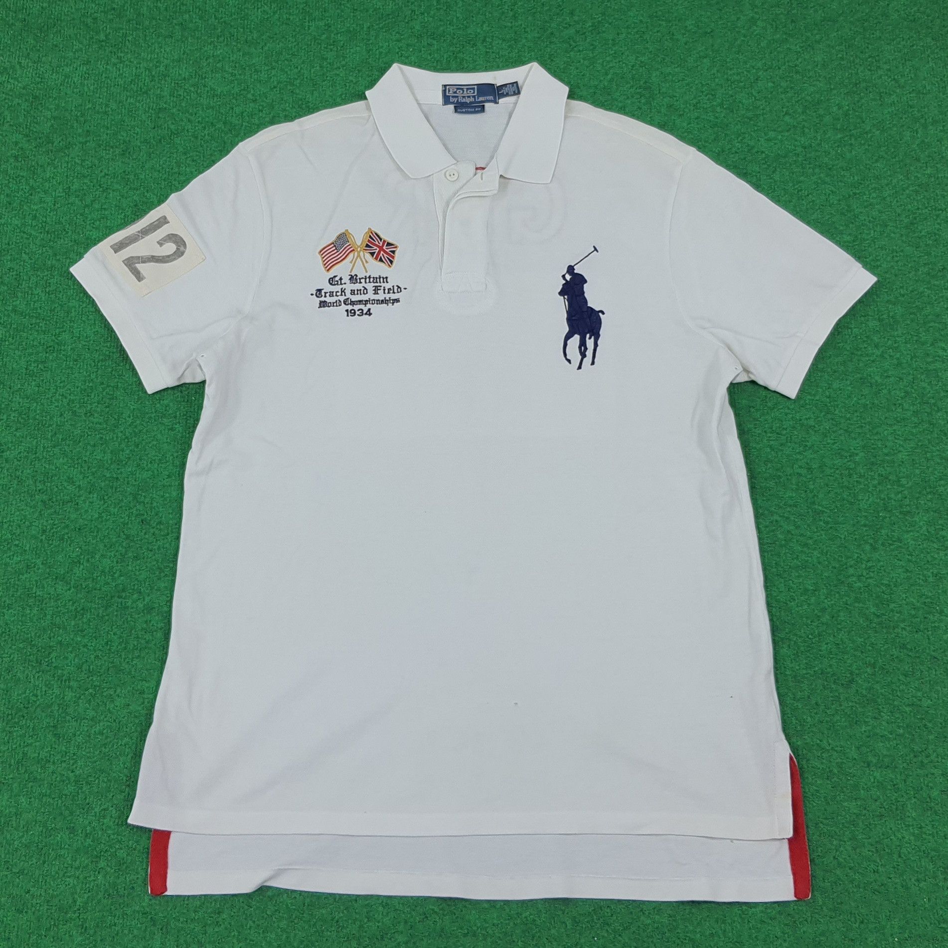 Polo Ralph Lauren × Vintage Vintage POLO by Ralph Lauren Track and Field Polo Shirt Size US L / EU 52-54 / 3 - 1 Thumbnail