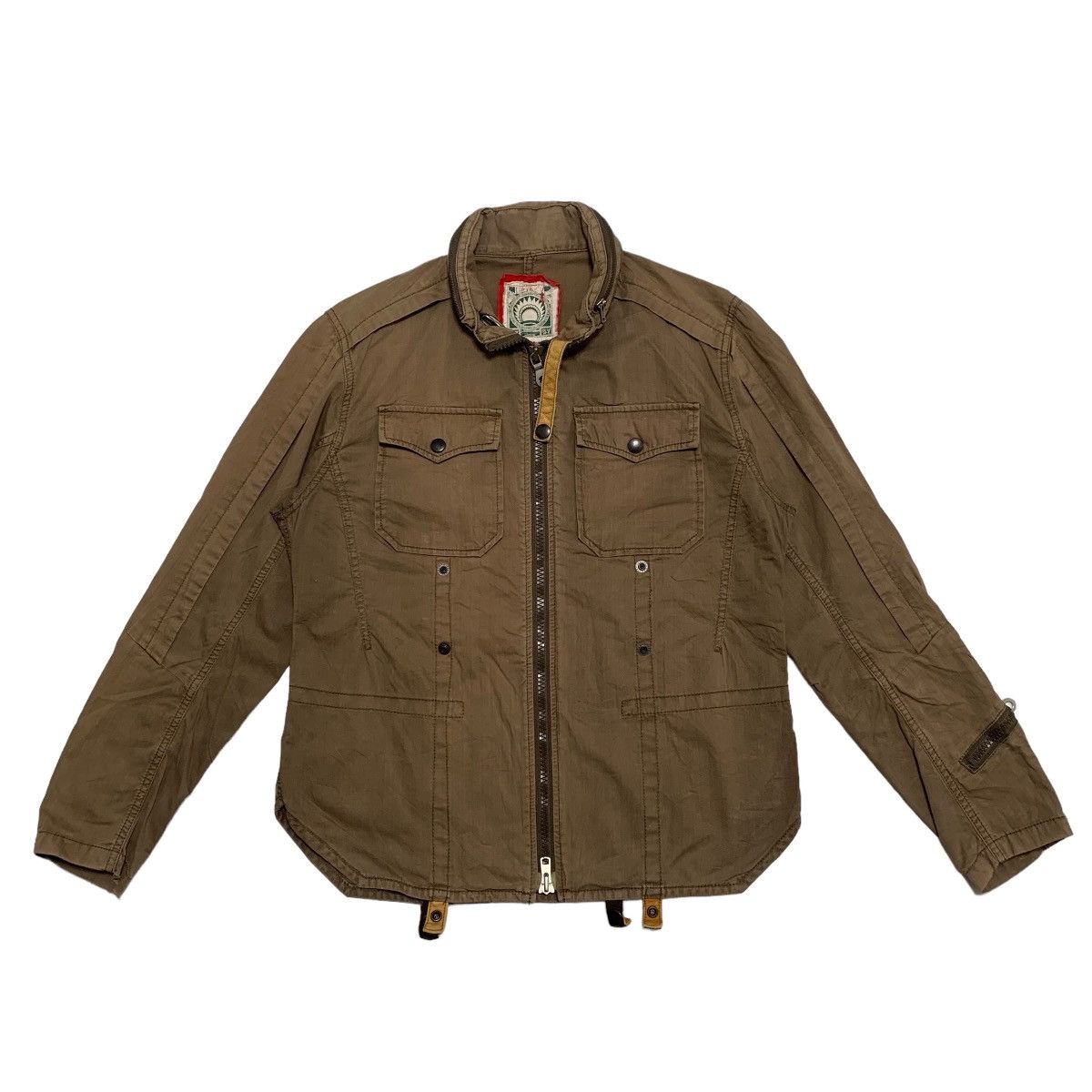 image of Vintage Chevignon Chore Zipper Jacket in Brown, Men's (Size Small)