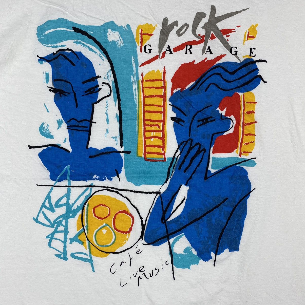Vintage Vintage 80's ROCK GARAGE Cafe Live Music Art Graphic Tee Size US S / EU 44-46 / 1 - 3 Thumbnail